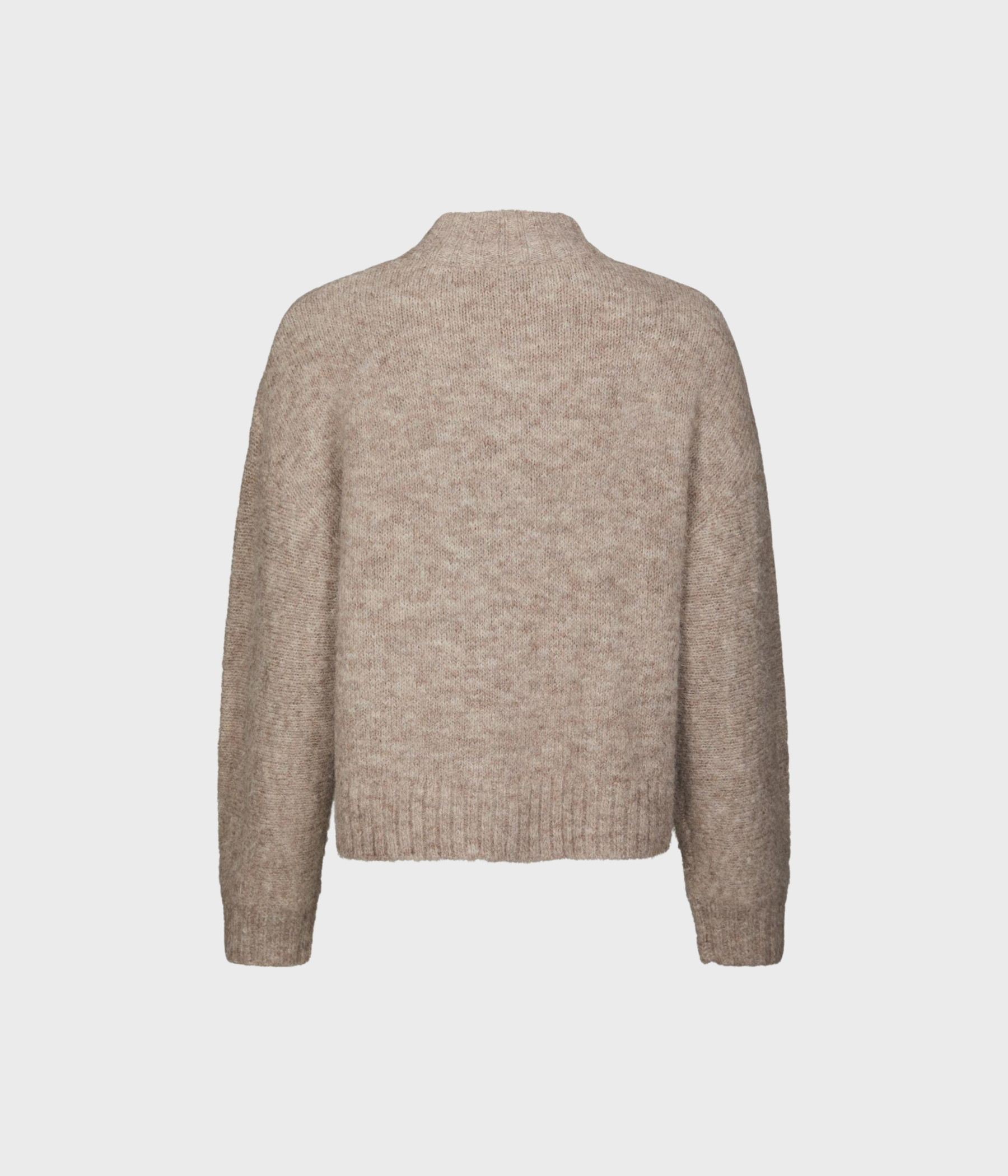 Taura Fluffy Knit Cardigan. (976 Beige Melange)