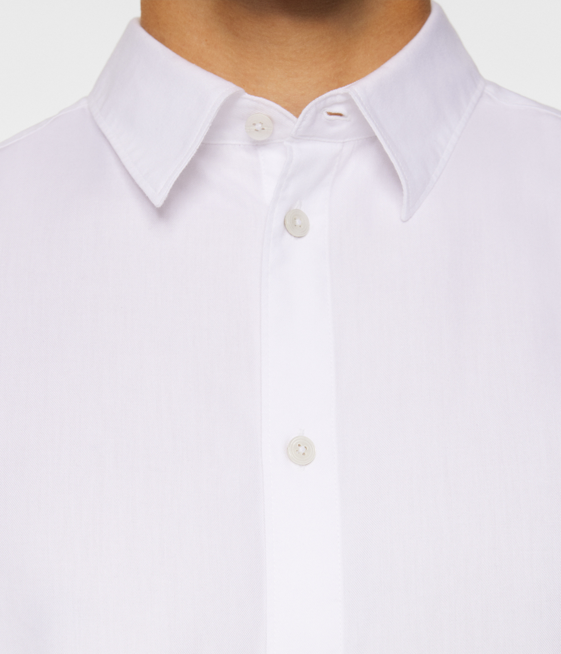 Slim LS Cotton Tencel Shirt (0000 White)