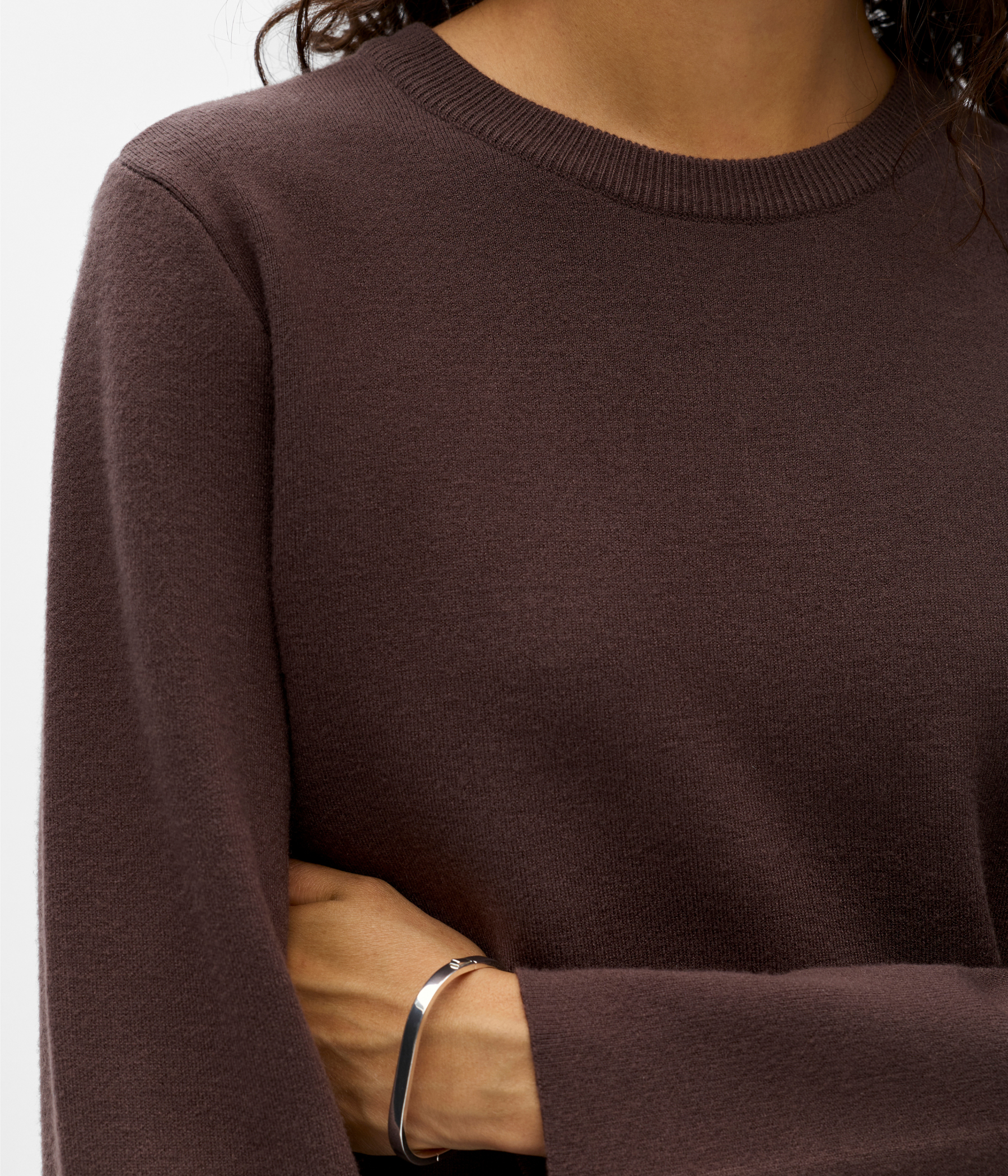Objreynard Square Sleeve O-Neck Noos. (Seal Brown)