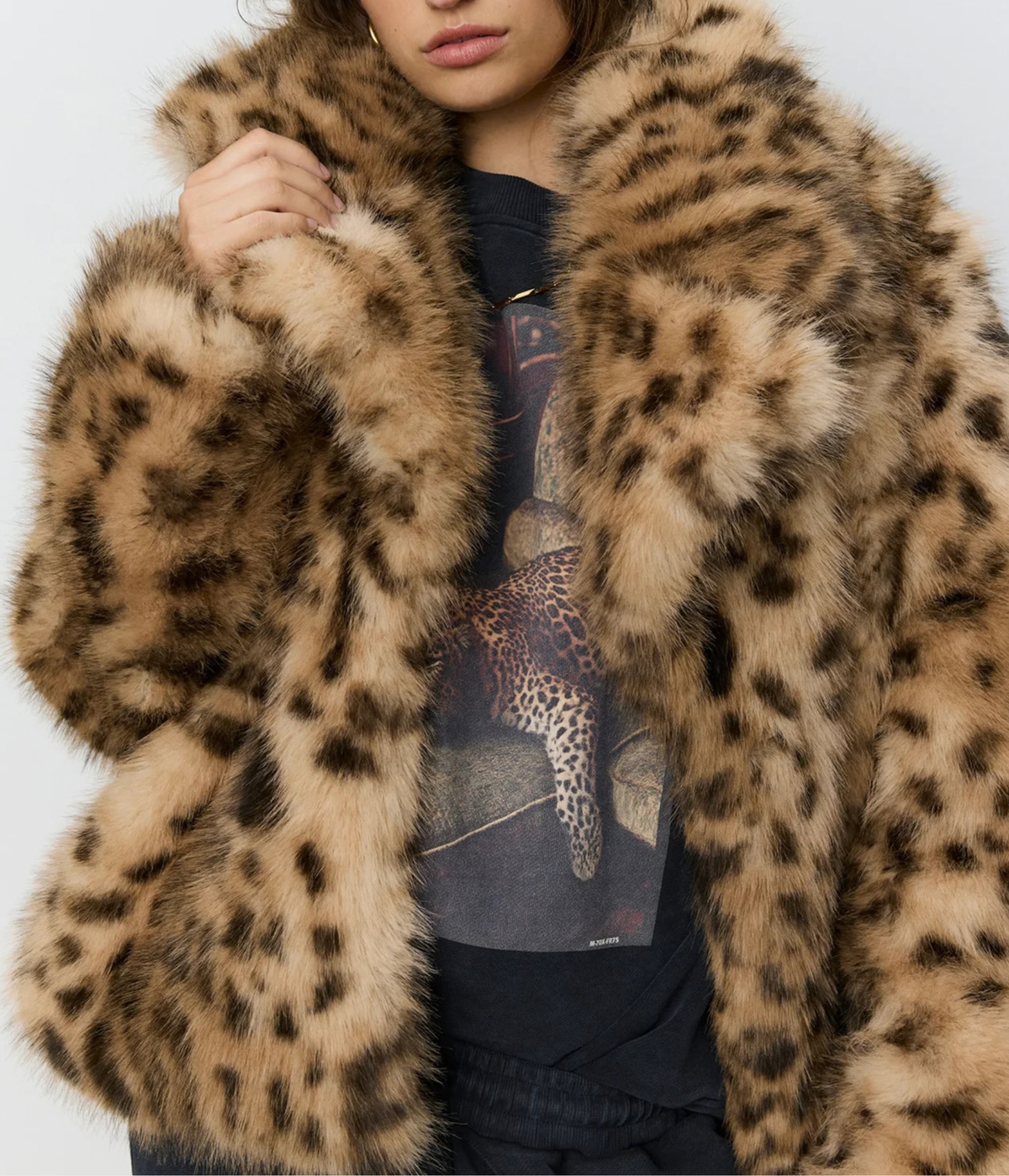 Larriesw Faux Fur Leopard Jacket (9006 Leopard)