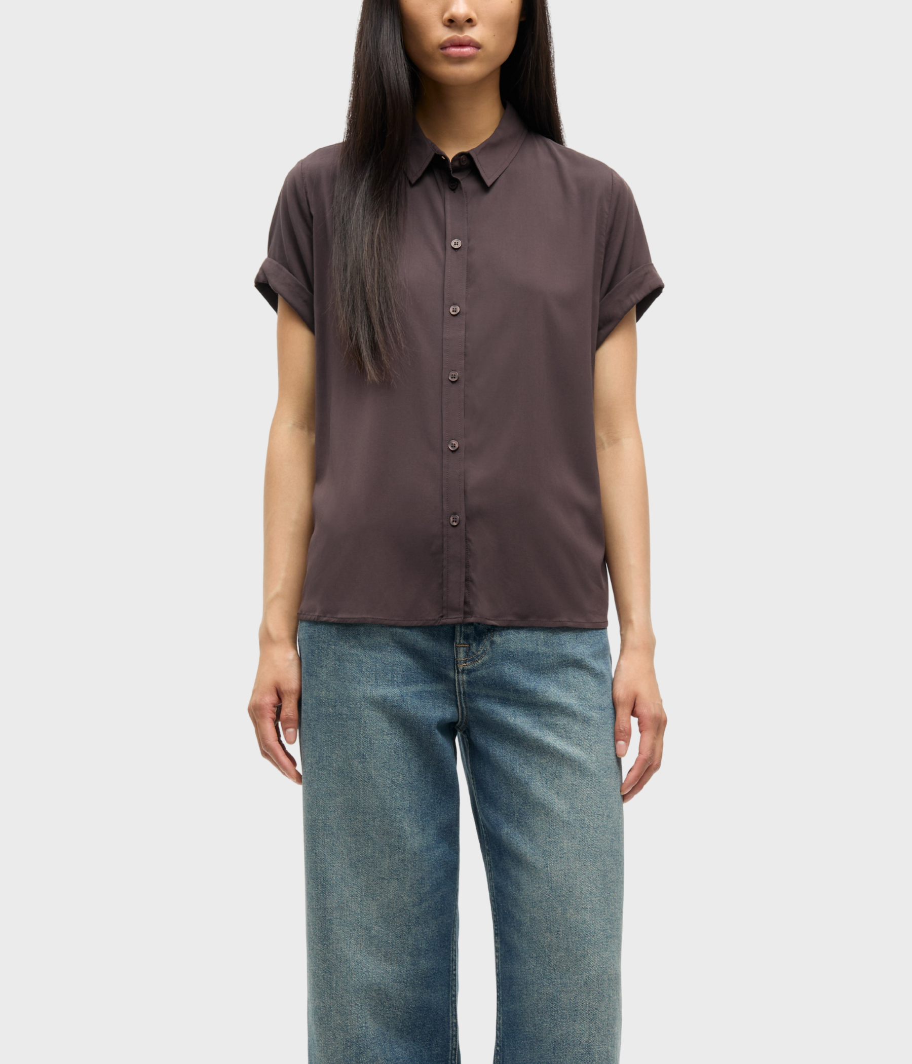 Majan Ss Shirt 9942 (191111TCX Black Coffee)