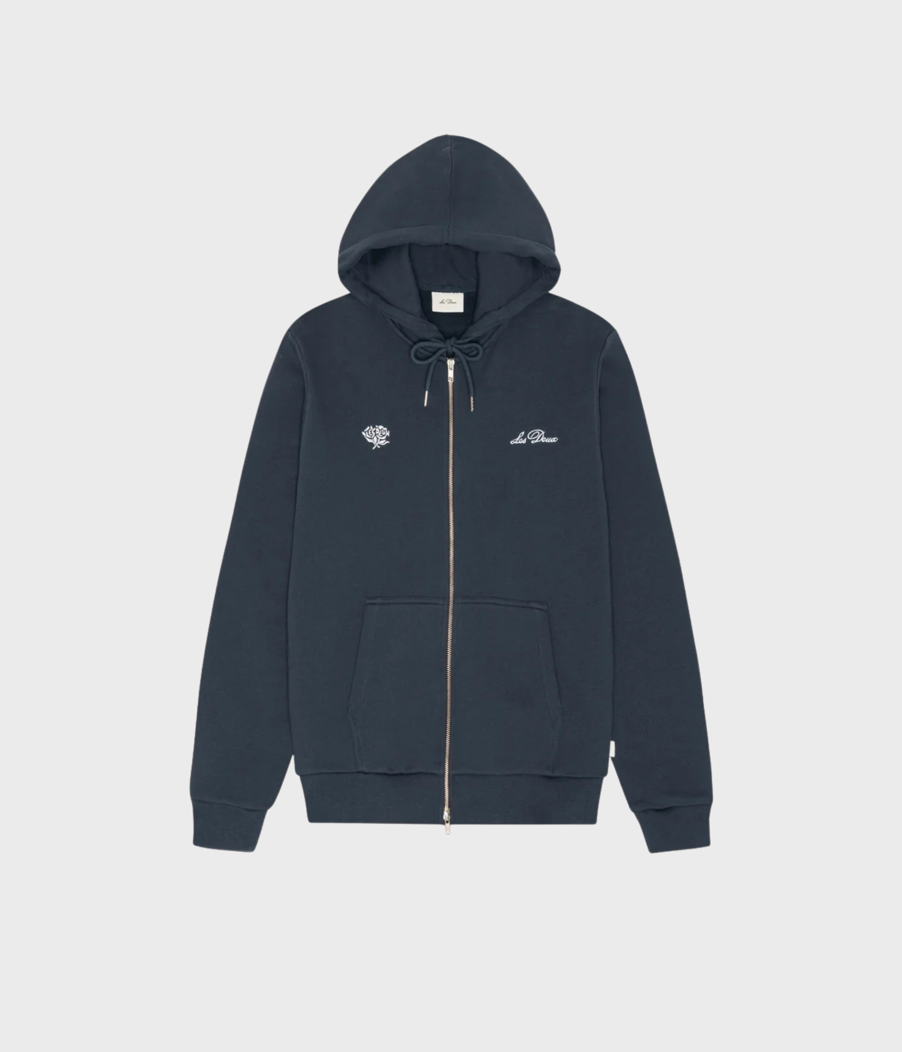 Deux Zipper Hoodie (424 India Ink Blue)