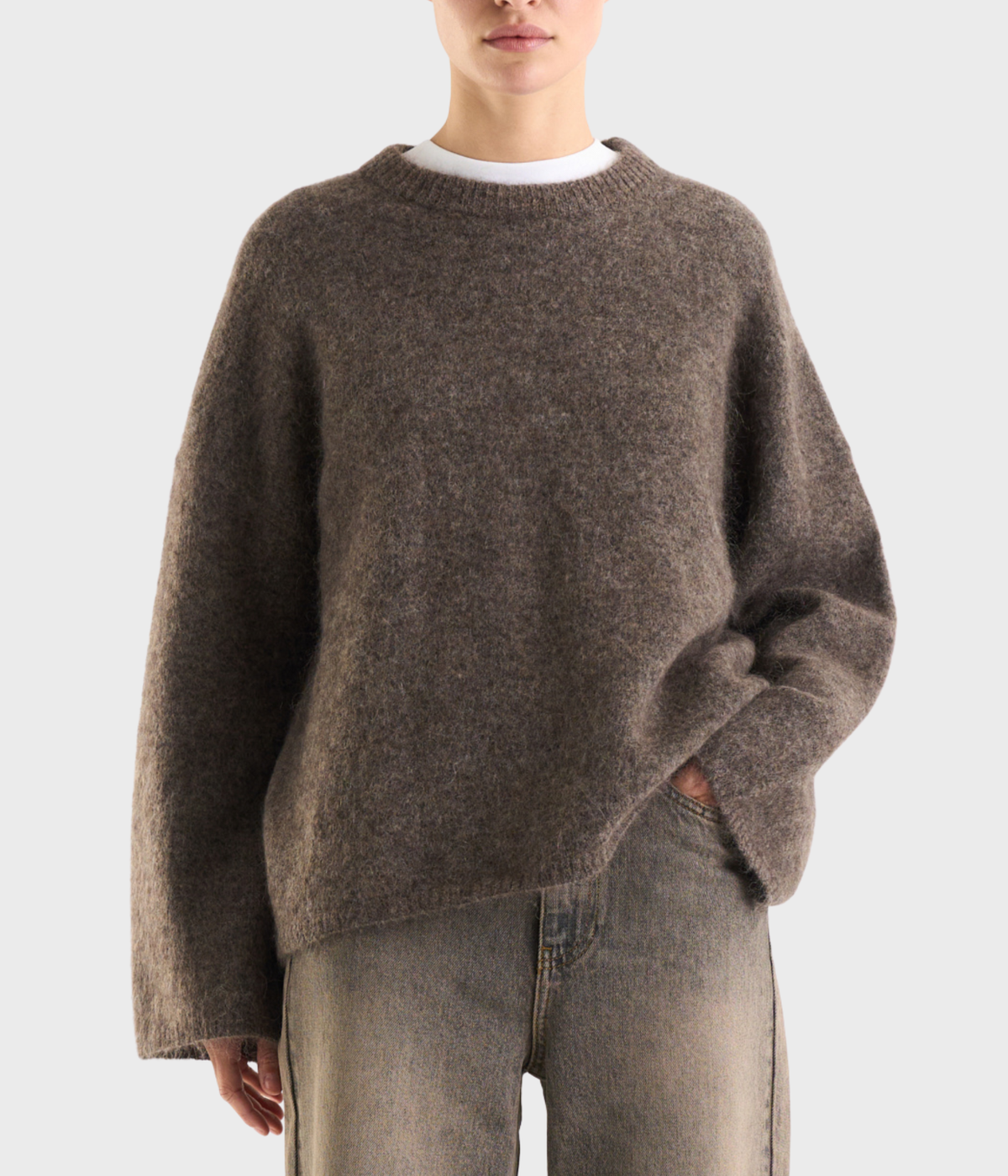 Mireya Knitted Sweater (Dk Taupe)