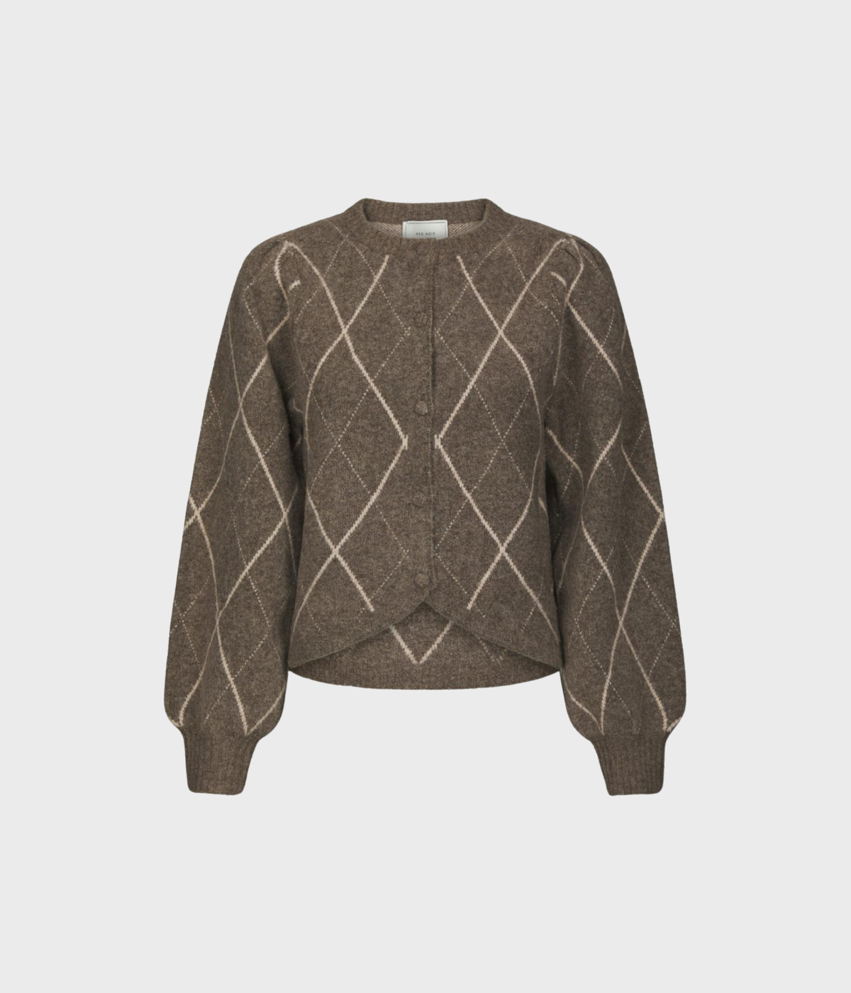 Koteas Check Knit Cardigan (214 Taupe)