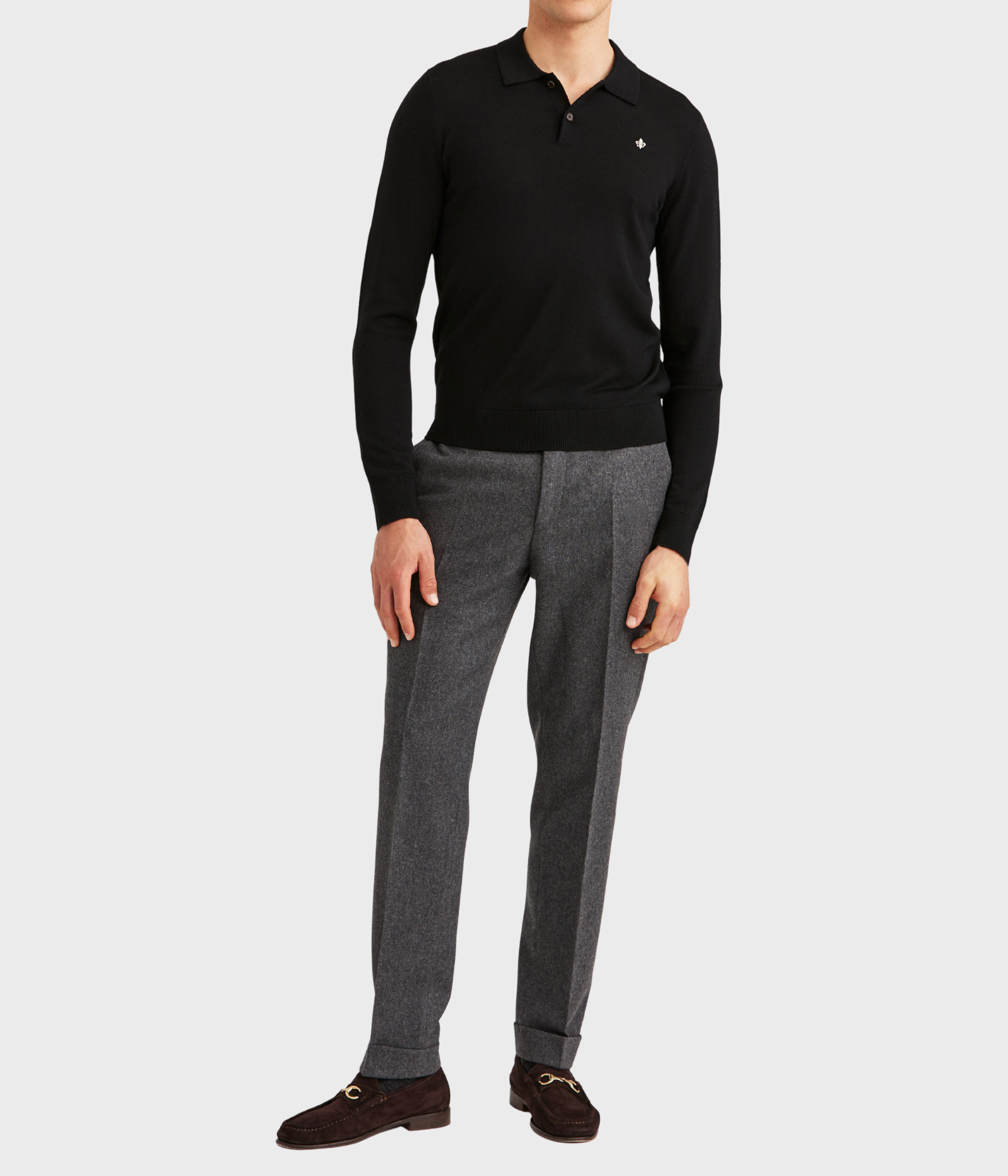 Merino Polo Knit. (99 Black)