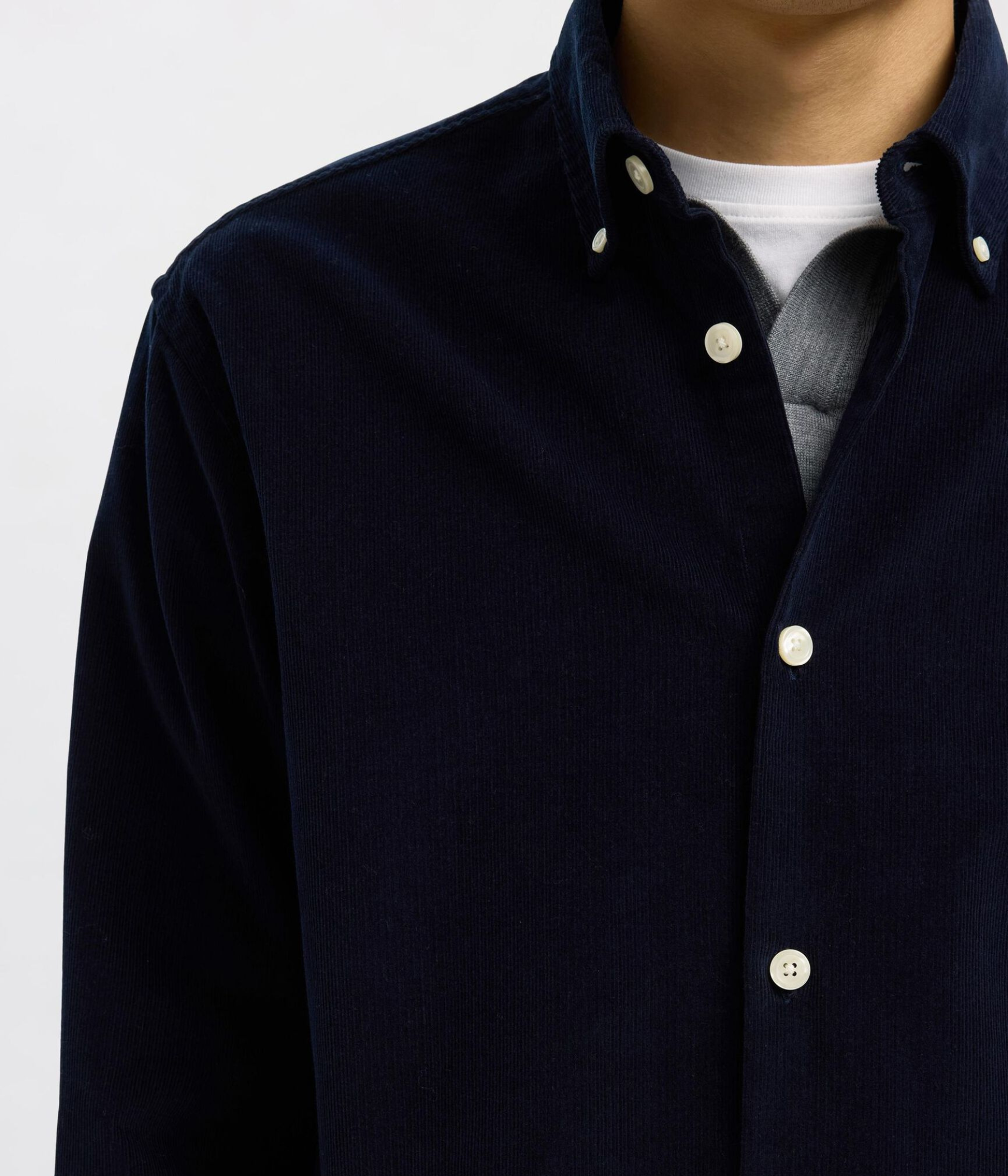 SLHREGDANNI CORD BD LS SHIRT NOOS. (Sky Captain)
