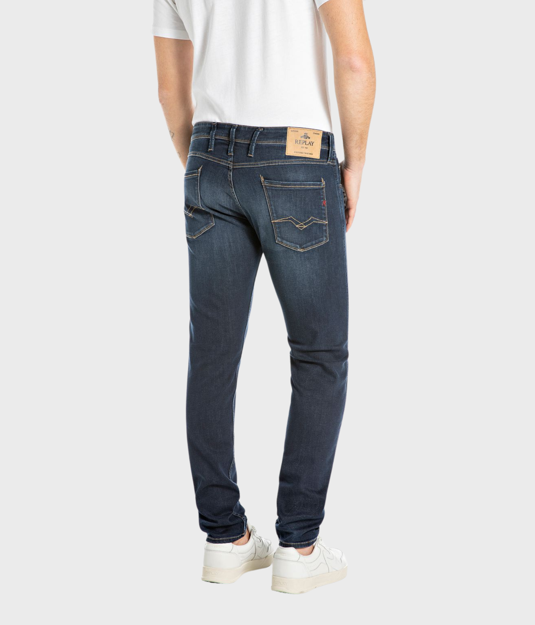 Trousers Anbass 99 Denim. (007 DARK BLUE Dark wash tone)