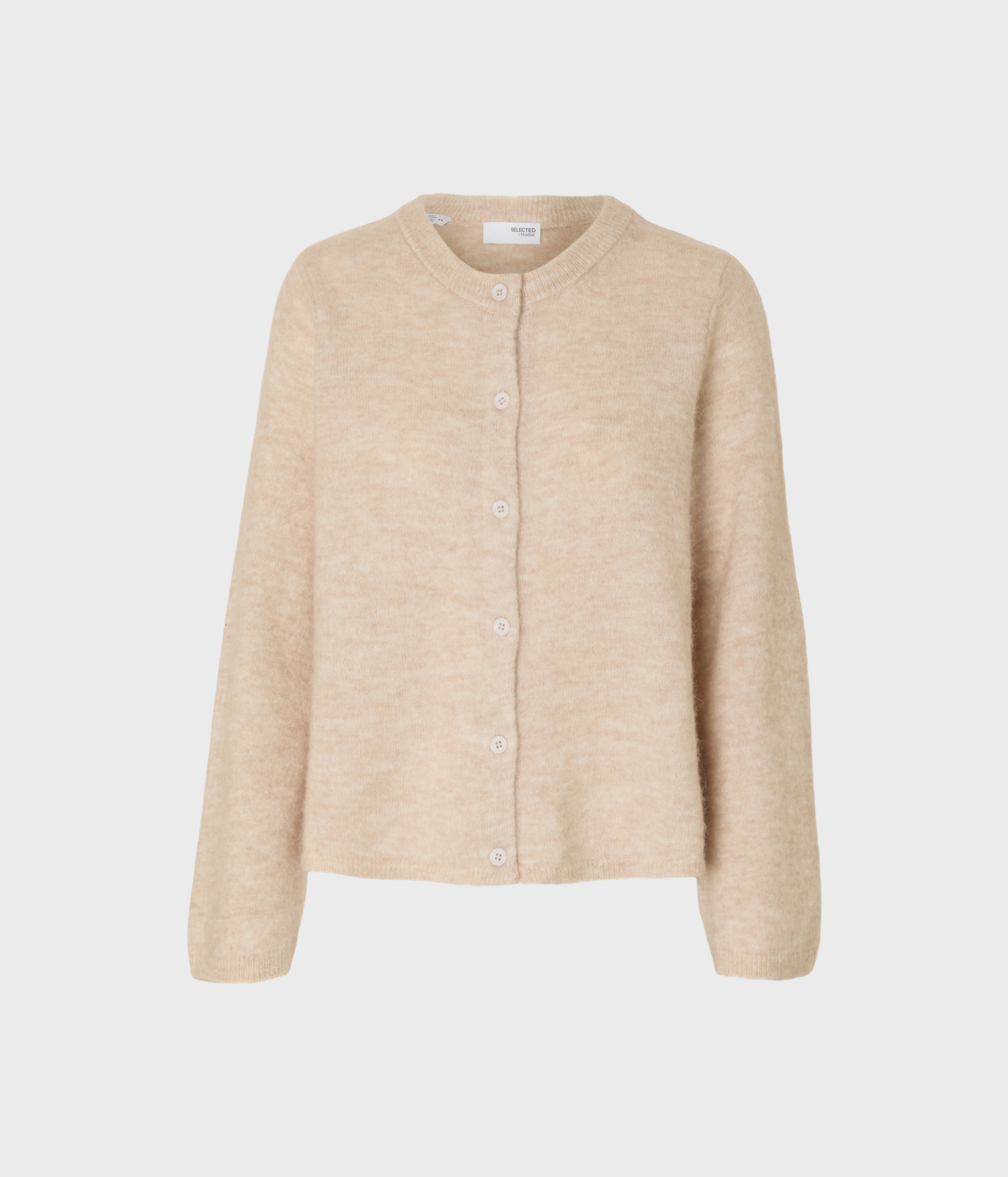 SLFLULU NEW LS KNIT CARDIGAN NOOS (Birch Detail:MELANGE)