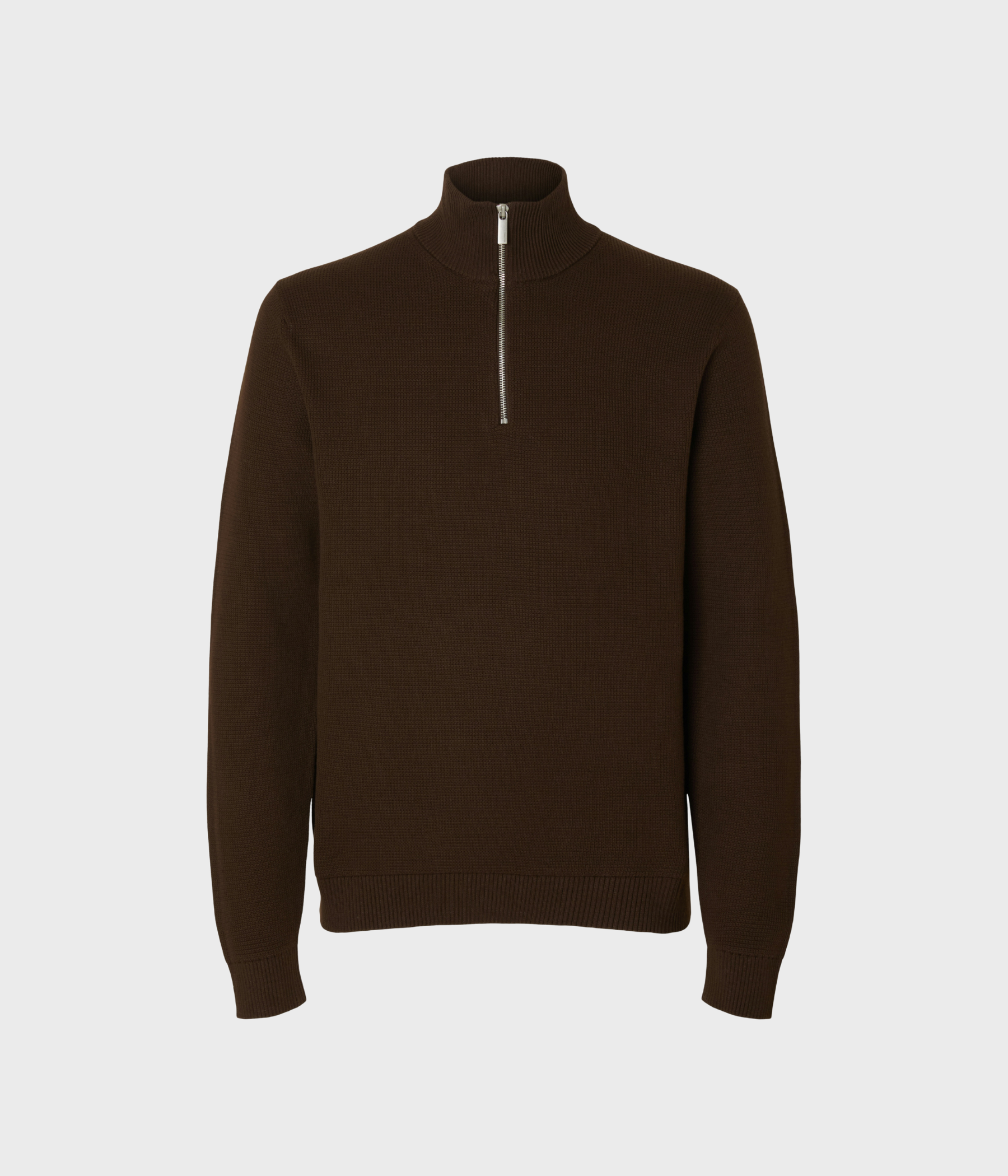 SLHDANE LS KNIT STRUCTURE HALF ZIP NOOS. (Demitasse)