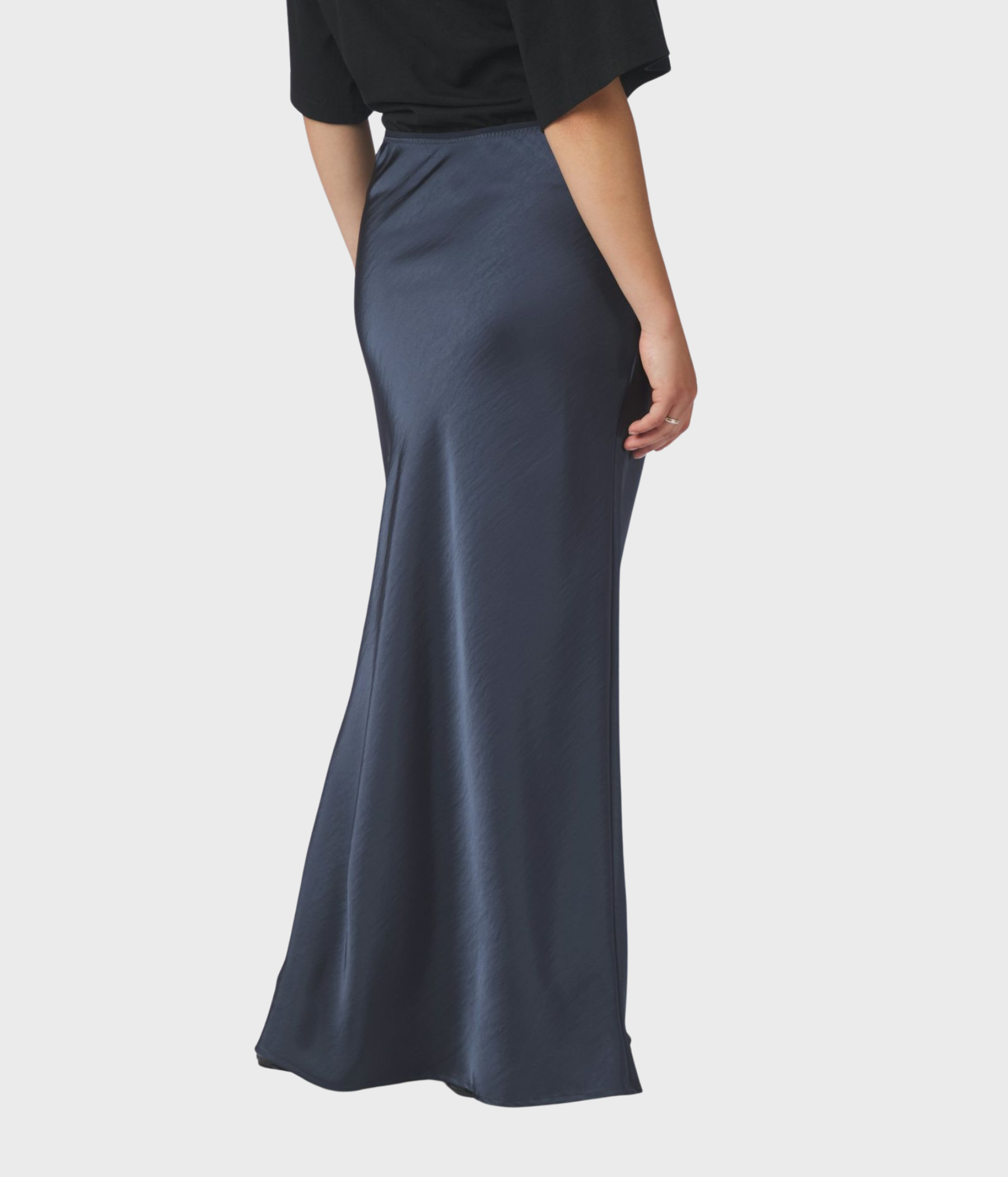 Vicky Heavy Sateen Skirt. (678 Midnight Blue)