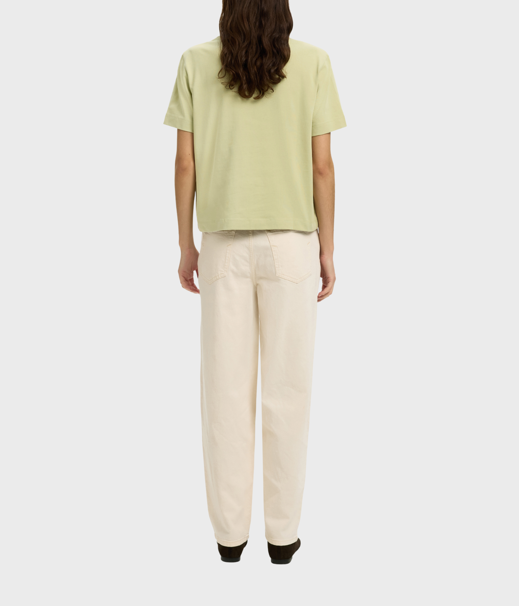 SLFESSENTIAL SS BOXY TEE NOOS. (Lint)