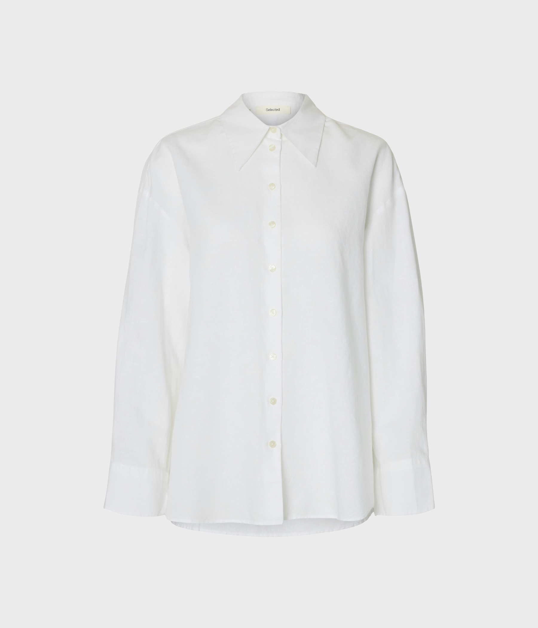 SLFCLEO OVERSIZE LINEN BLEND SHIRT NOOS (Bright White) - D.O. Design Only