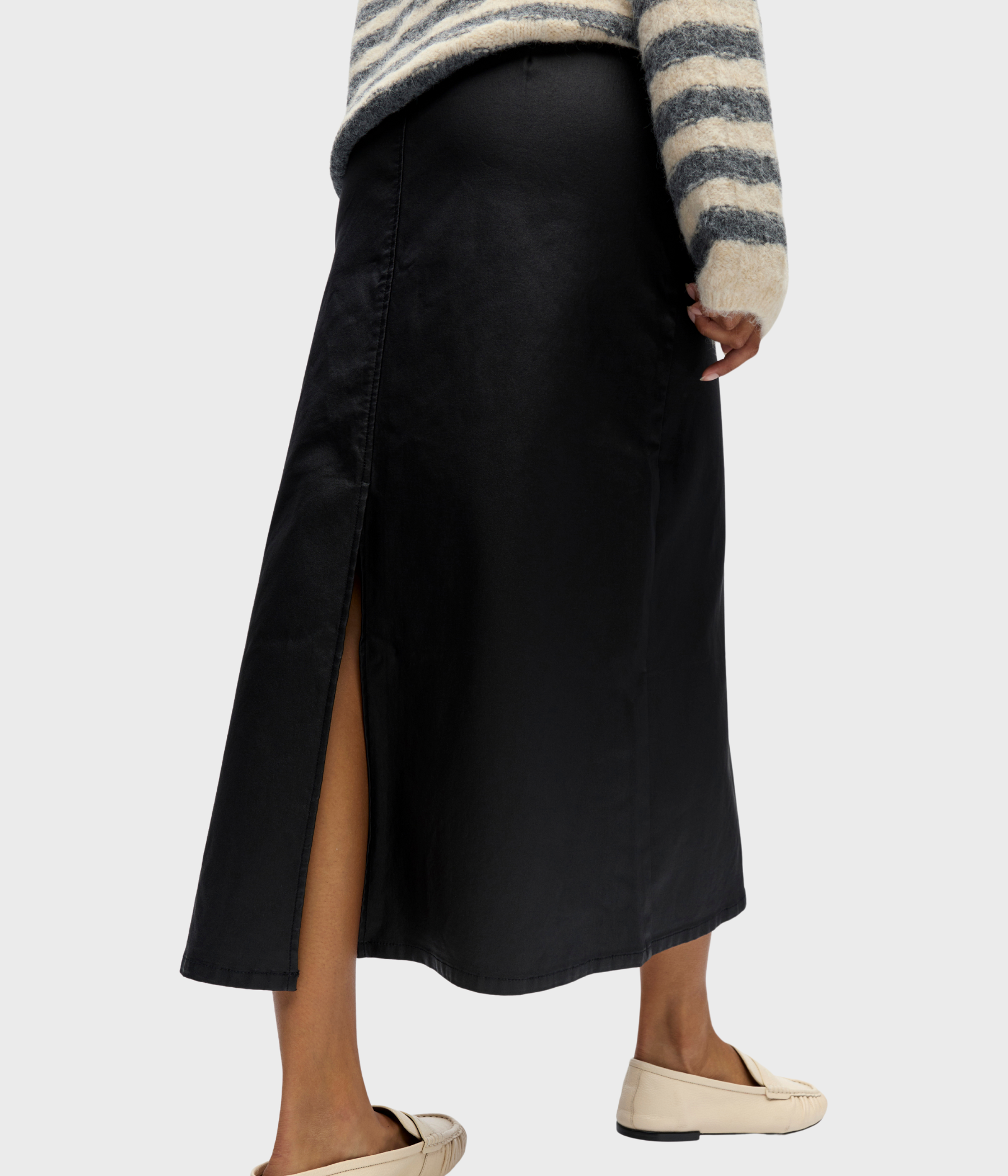 OBJMATTHIE HW LONG SKIRTE REP (Black)