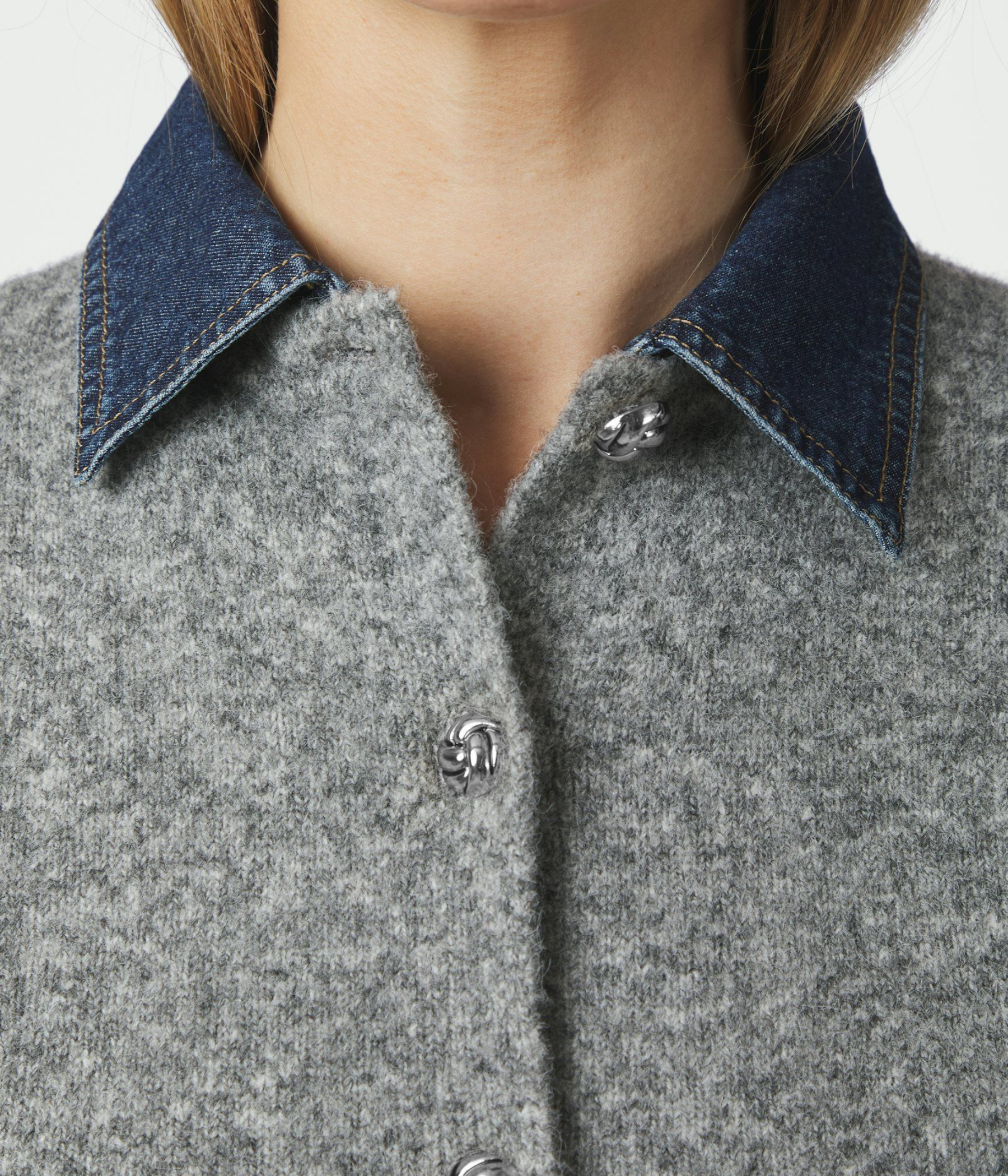 Amoria Knit Cardigan (Grey Melange)