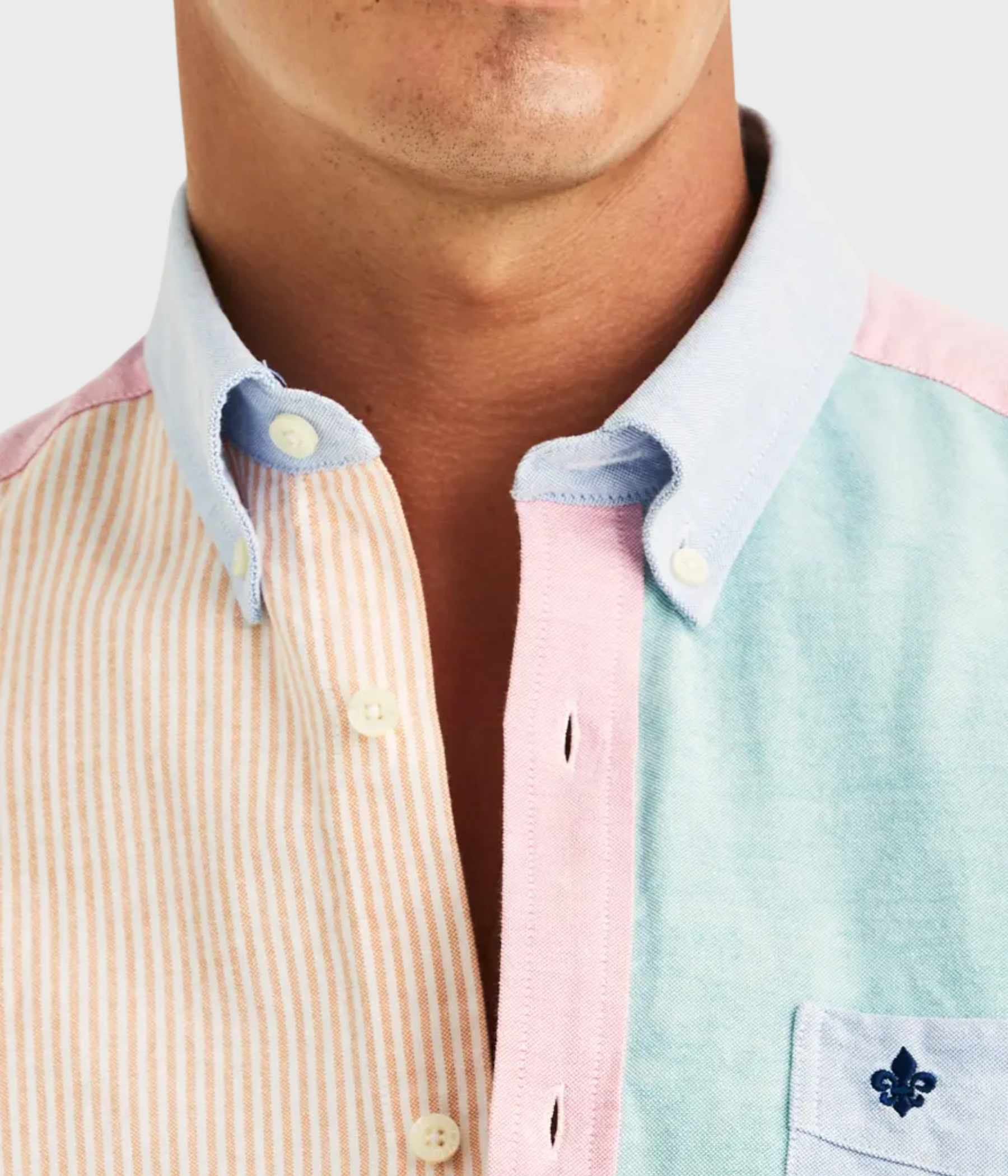 Morris Oxford Mix Shirt-Classic Fit (56 BLUE)
