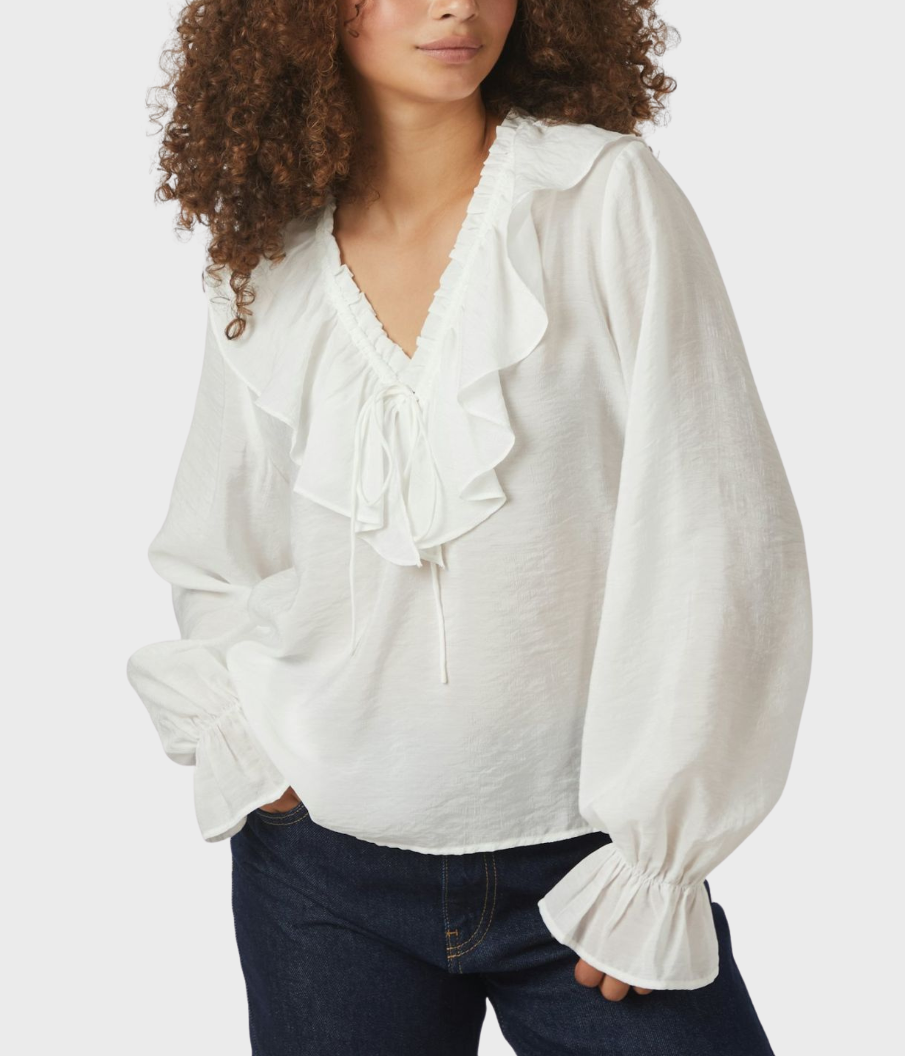 Aminea Ruffle Blouse (120 White)
