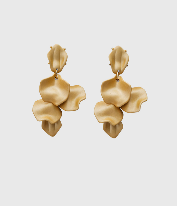 Leaf Earrings Gold (Gold)