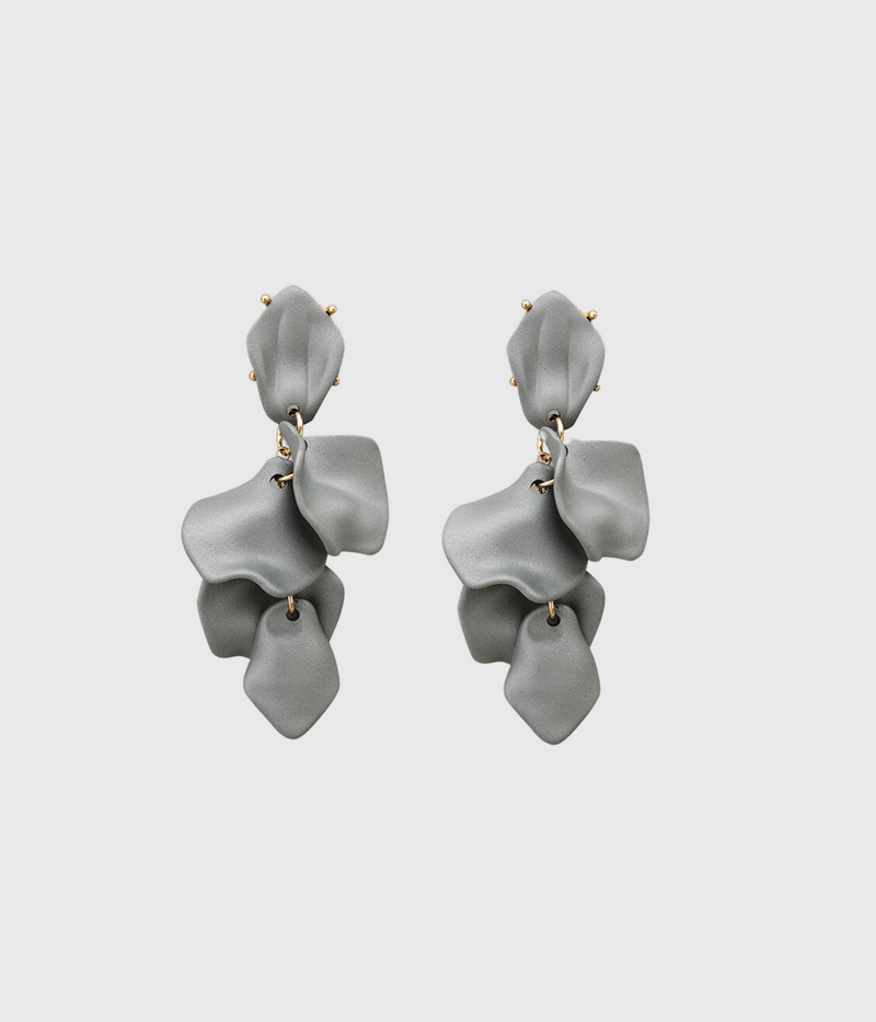 Leaf Earrings Silver (Silver)