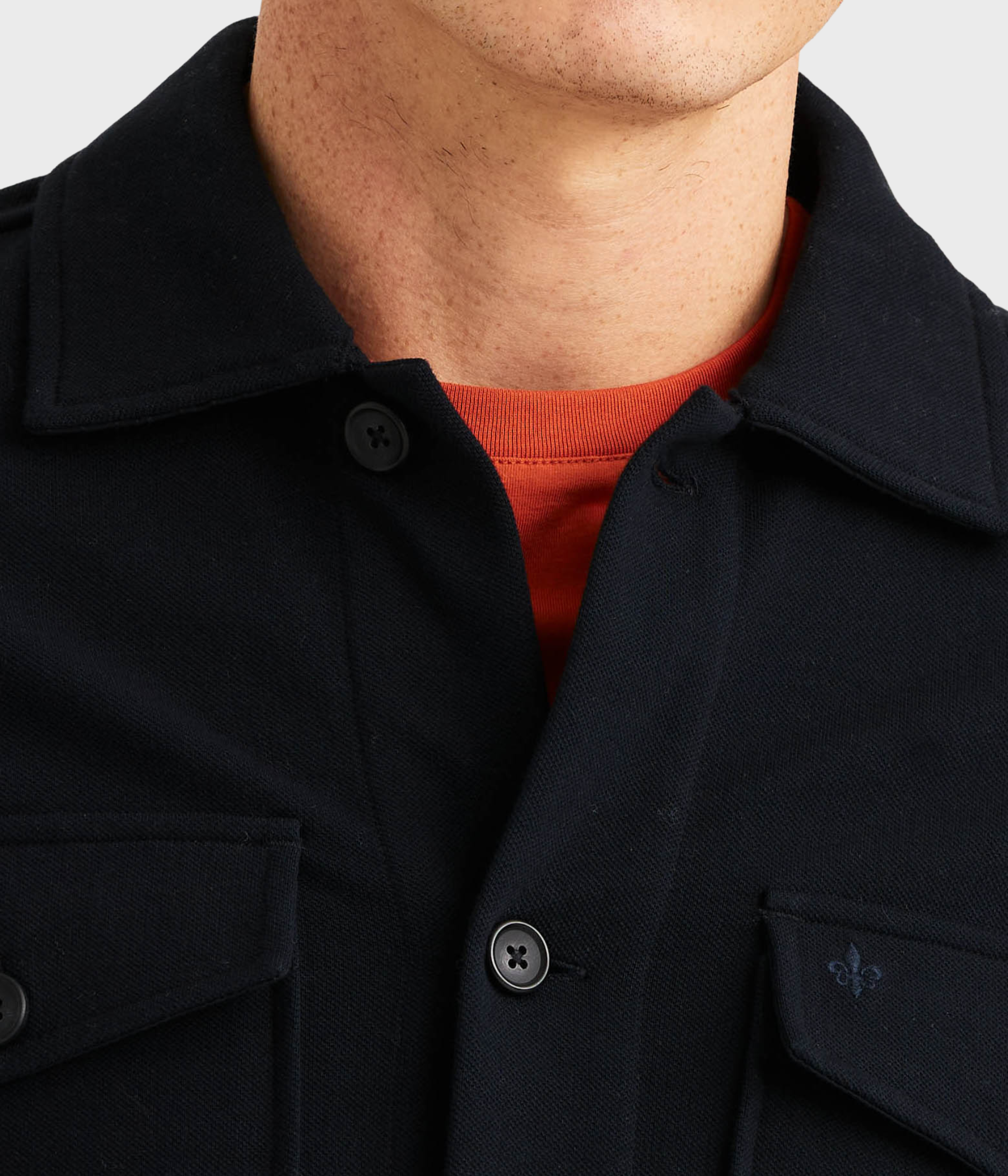 Andrew Jersey Overshirt. (59 Old Blue)