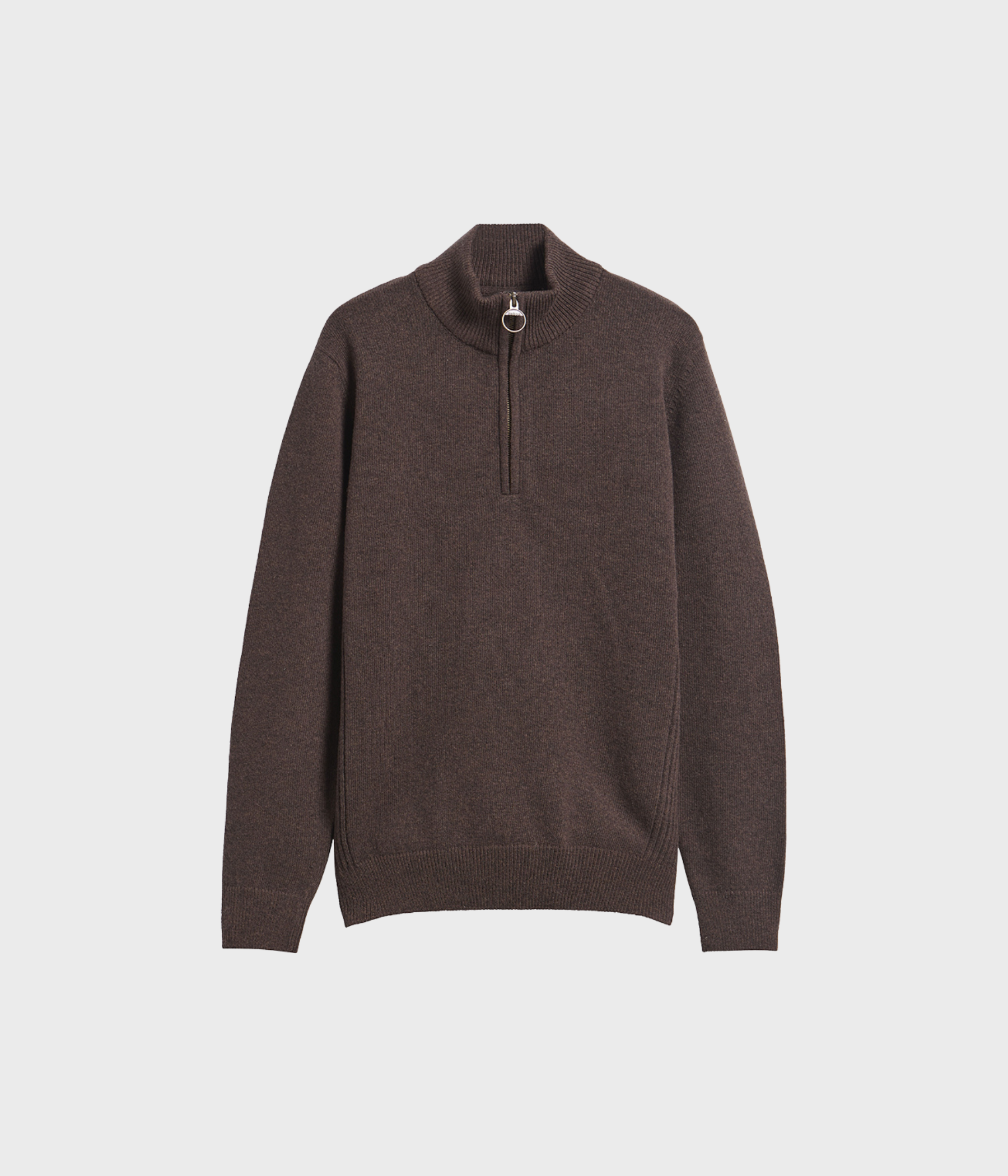Barbour Holden Half Zip Knitted Jumper. (BR17 Dark Oak)