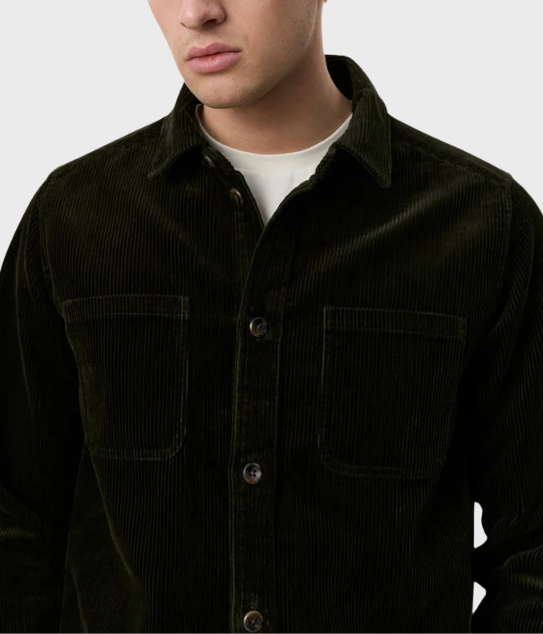 Corduroy Overshirt (528 Rosin Green)