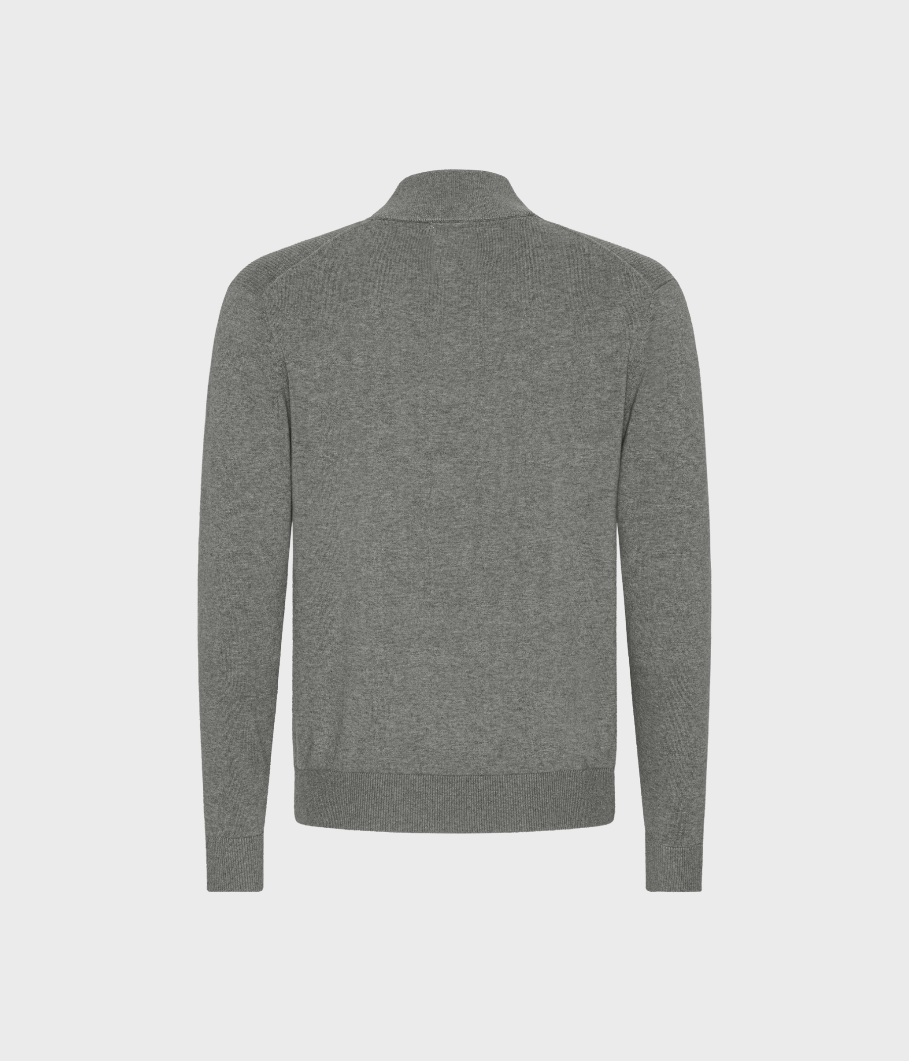 Halfzip Rib Cotton. (grey)