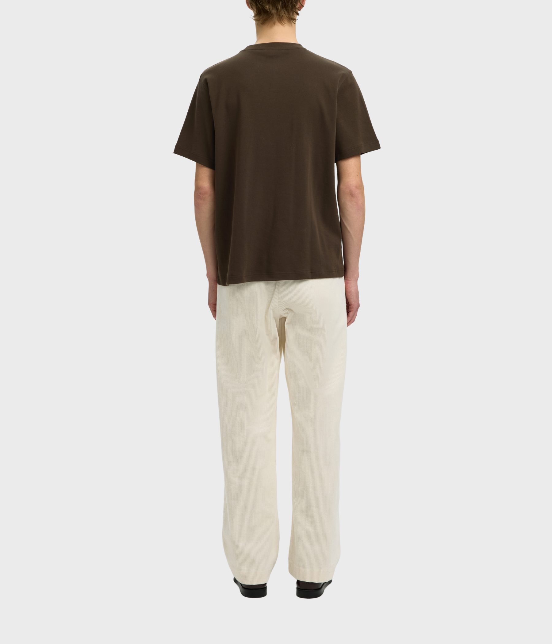 Slmtaj Mid Wgt Peach Ss O-Neck Tee Noos (Turkish Coffee)