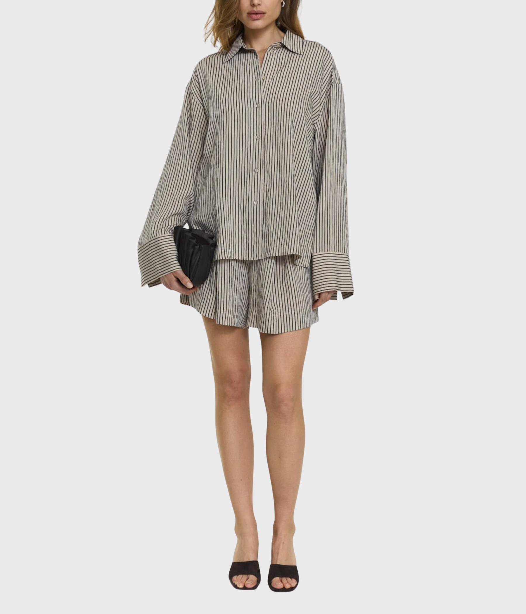 Arwa Shirt (Beige Stripe)