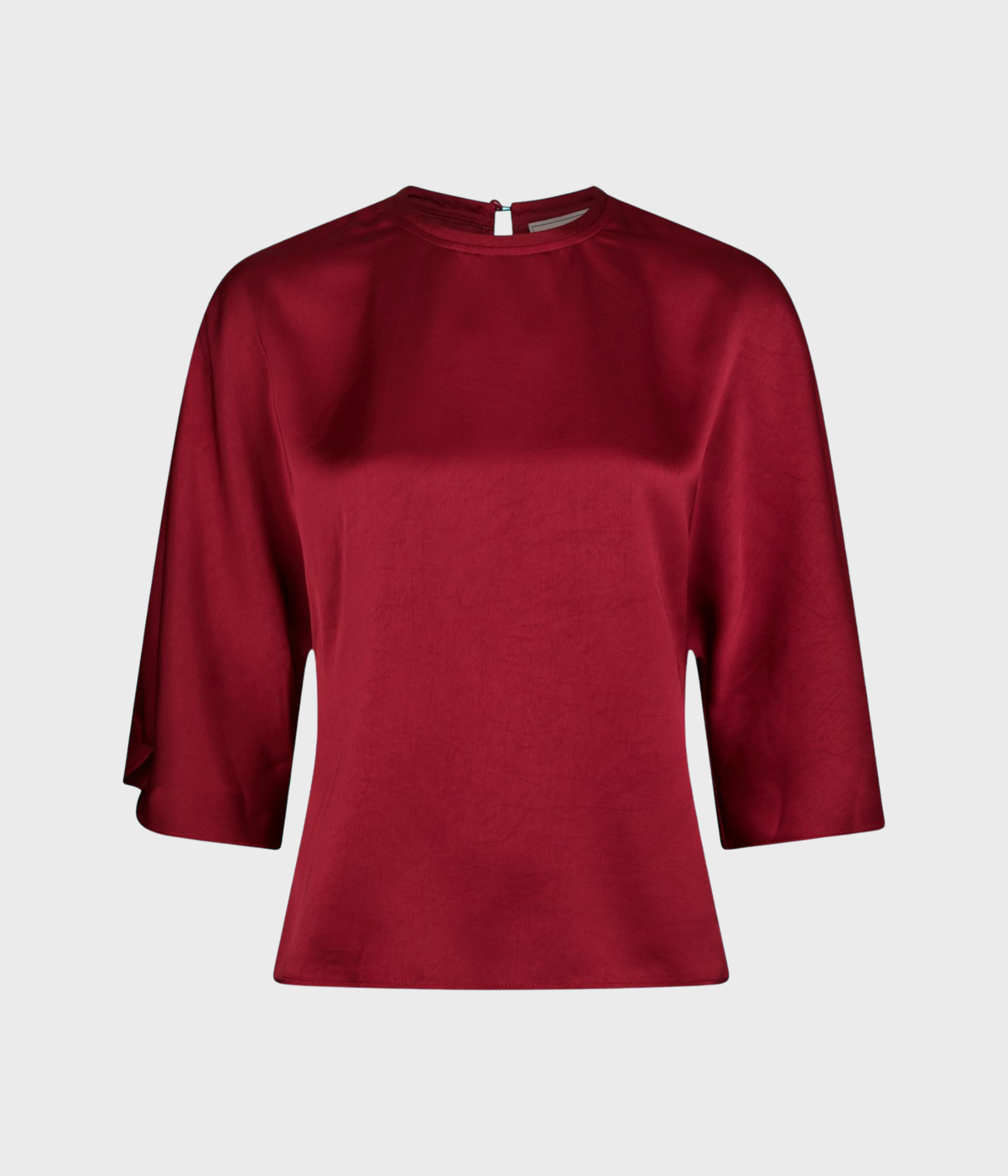 Liora Heavy Sateen Blouse. (321 Dark Red)