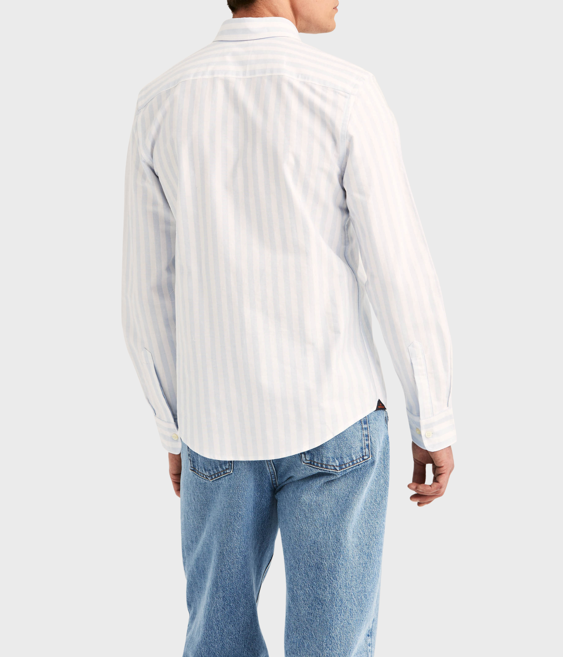 Douglas Oxford Stripe Shirt-Slim Fit (55 Light blue)