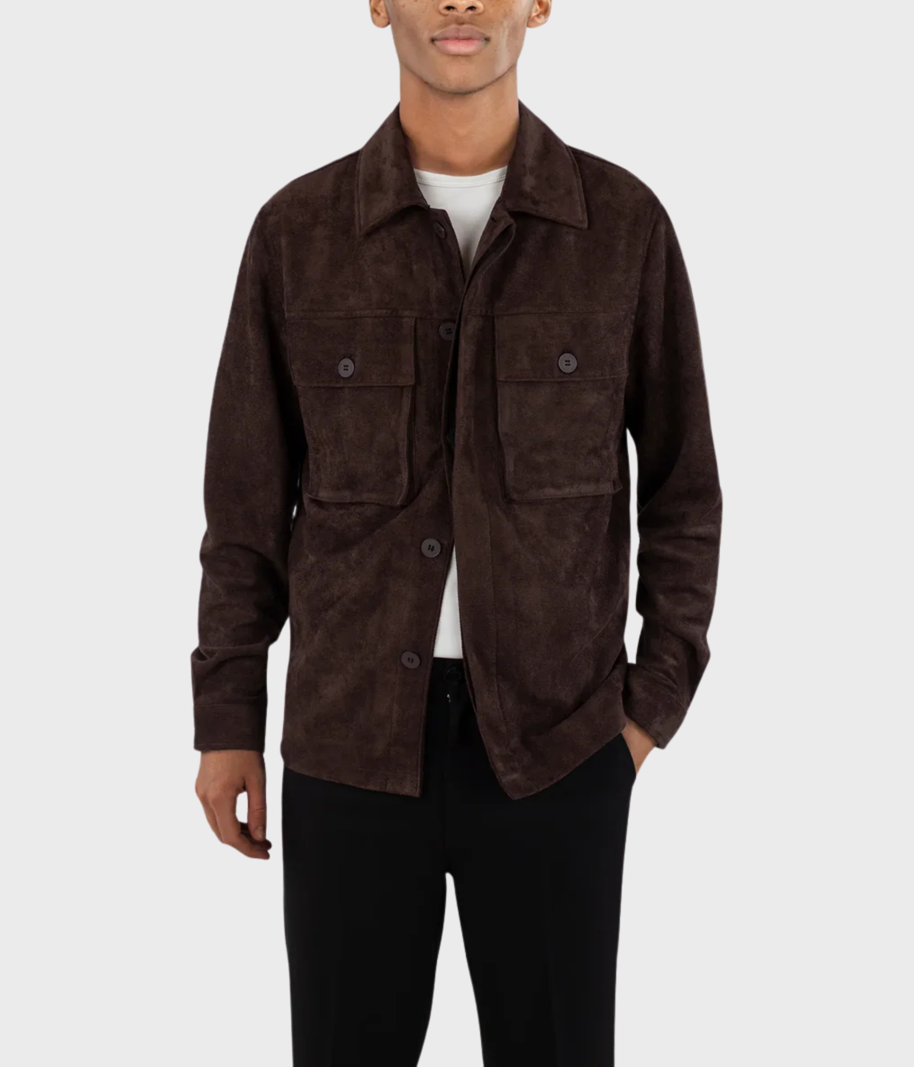 Nash Vegan Suede Jacket (065 Java)