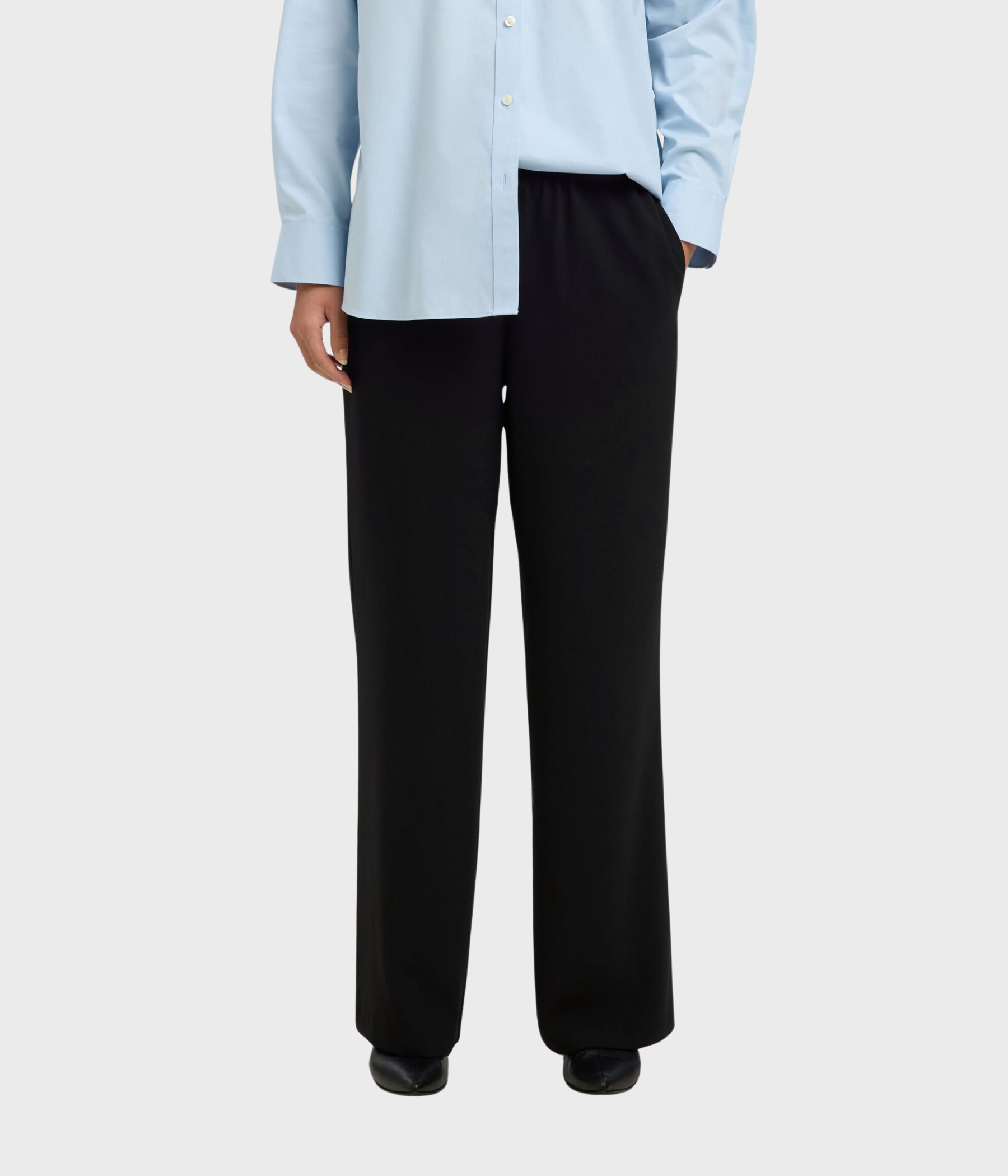 SLFTINNI-RELAXED MW WIDE PANT N NOOS. (Black)