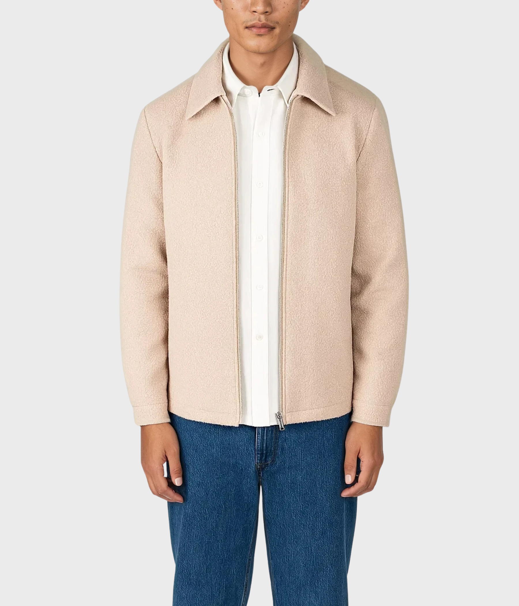 Fred Boucle Overshirt (053 Moonlight beige)