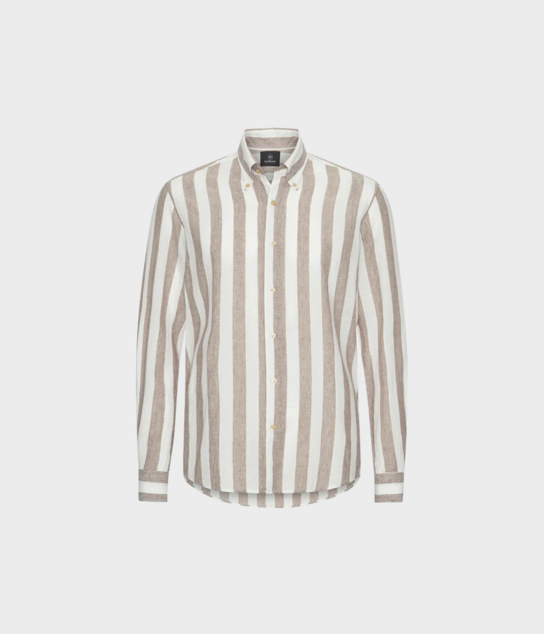 Striped Linen Shirt (Sand blockstripe)