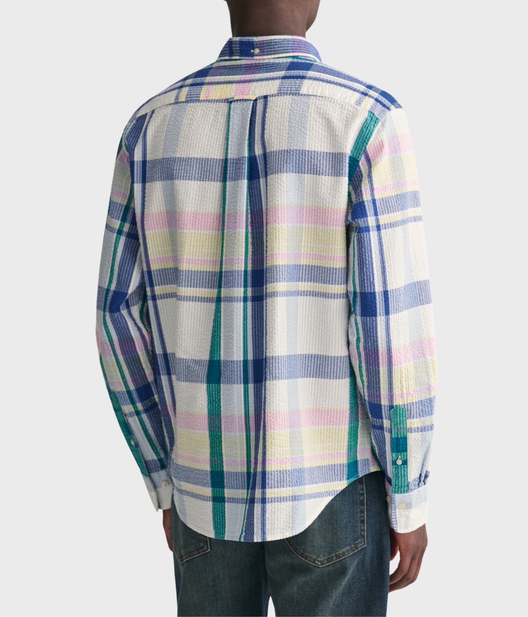 REG SEERSUCKER MADRAS SHIRT (110 WHITE)