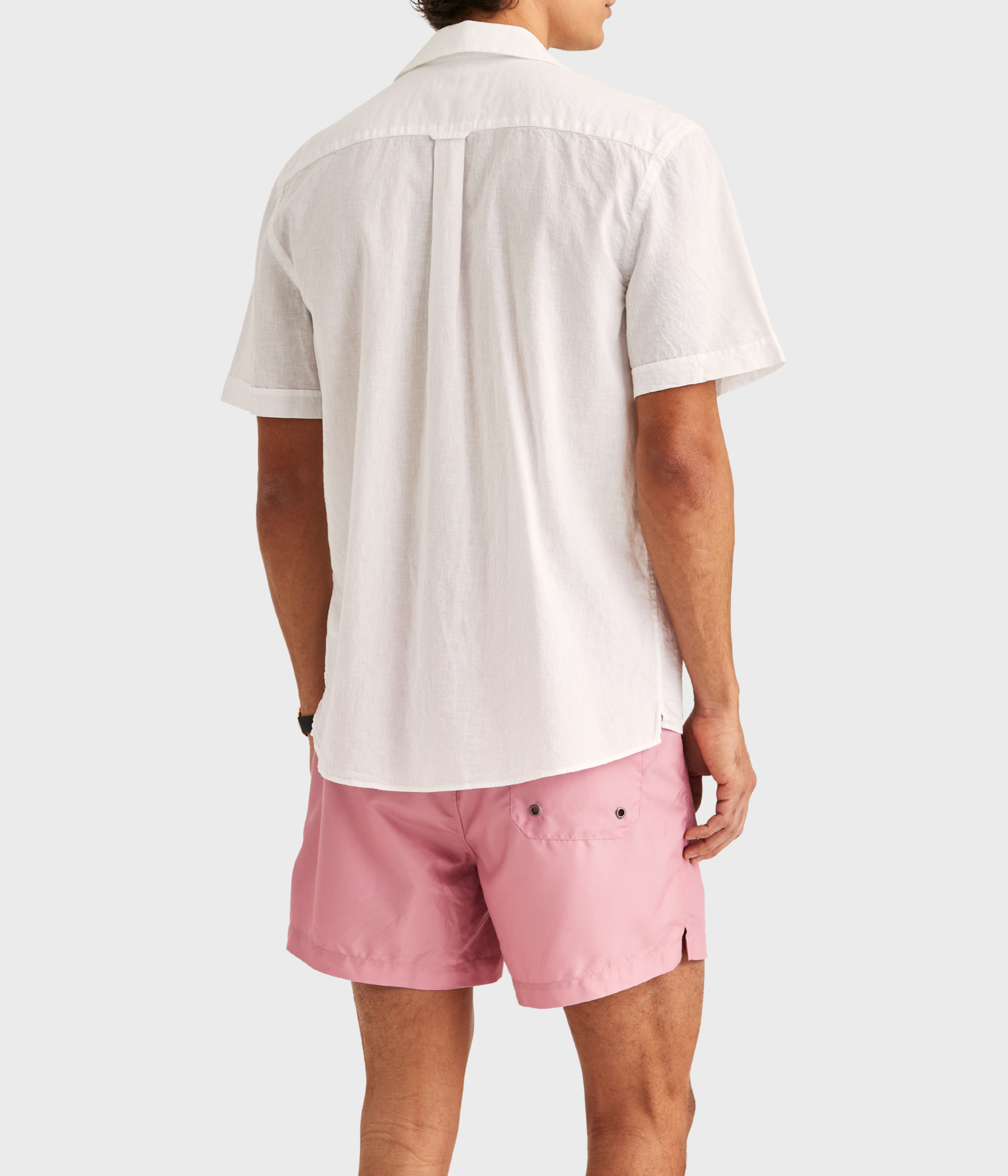 Resort Linen Ss Shirt-Classic Fit (01 WHITE)