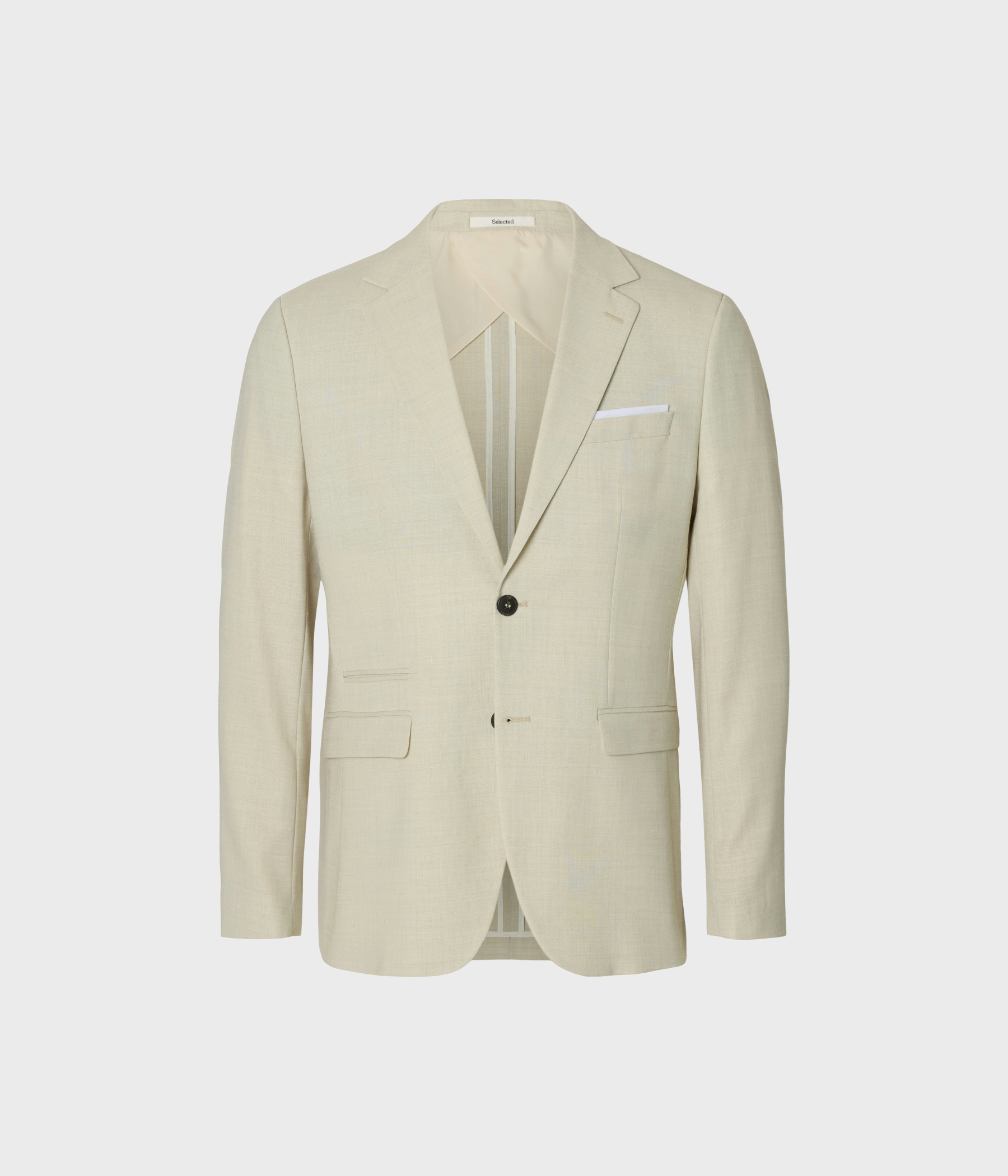 SLHSLIM-OASIS LINEN BLZ NOOS. (EGRET) - D.O. Design Only