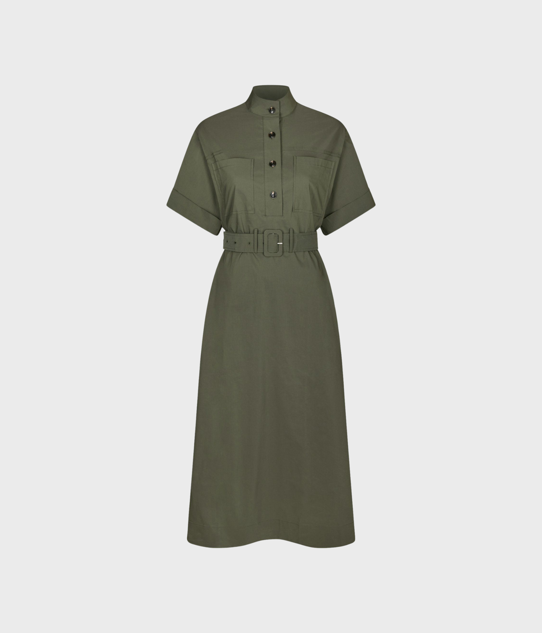 Cina Poplin Dress (Army)