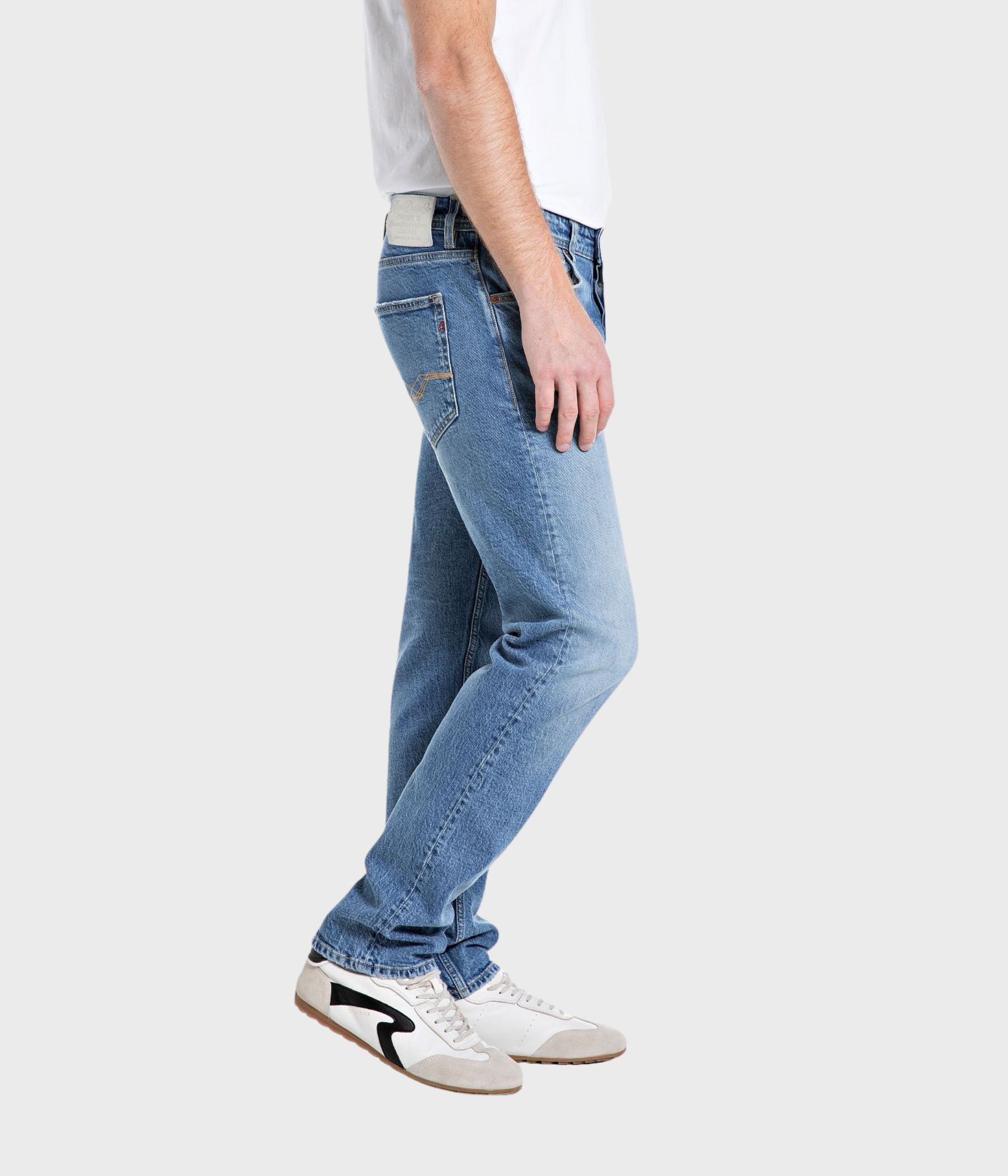 Trousers GROVER Original (009 MEDIUM BLUE medium tone enzymatic stone wash) - D.O. Design Only