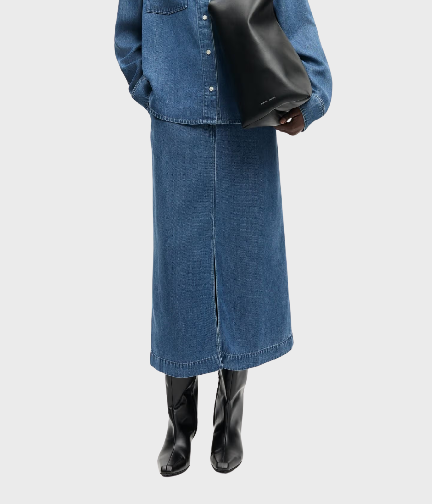 Satove Skirt 15645 (CLR002201 Medium denim blue) - D.O. Design Only