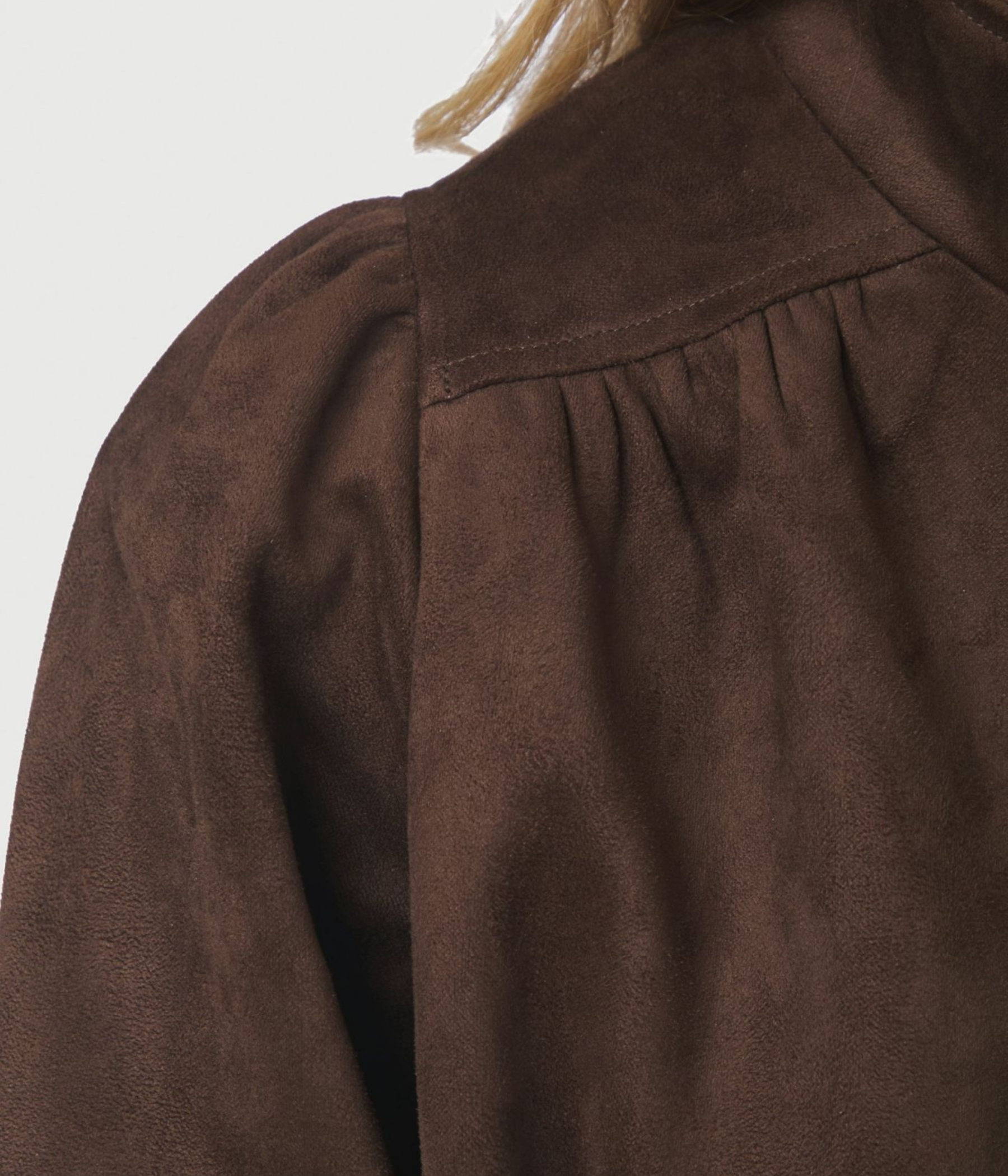 Tirsa Faux Suede Jacket (676 DARK BROWN)