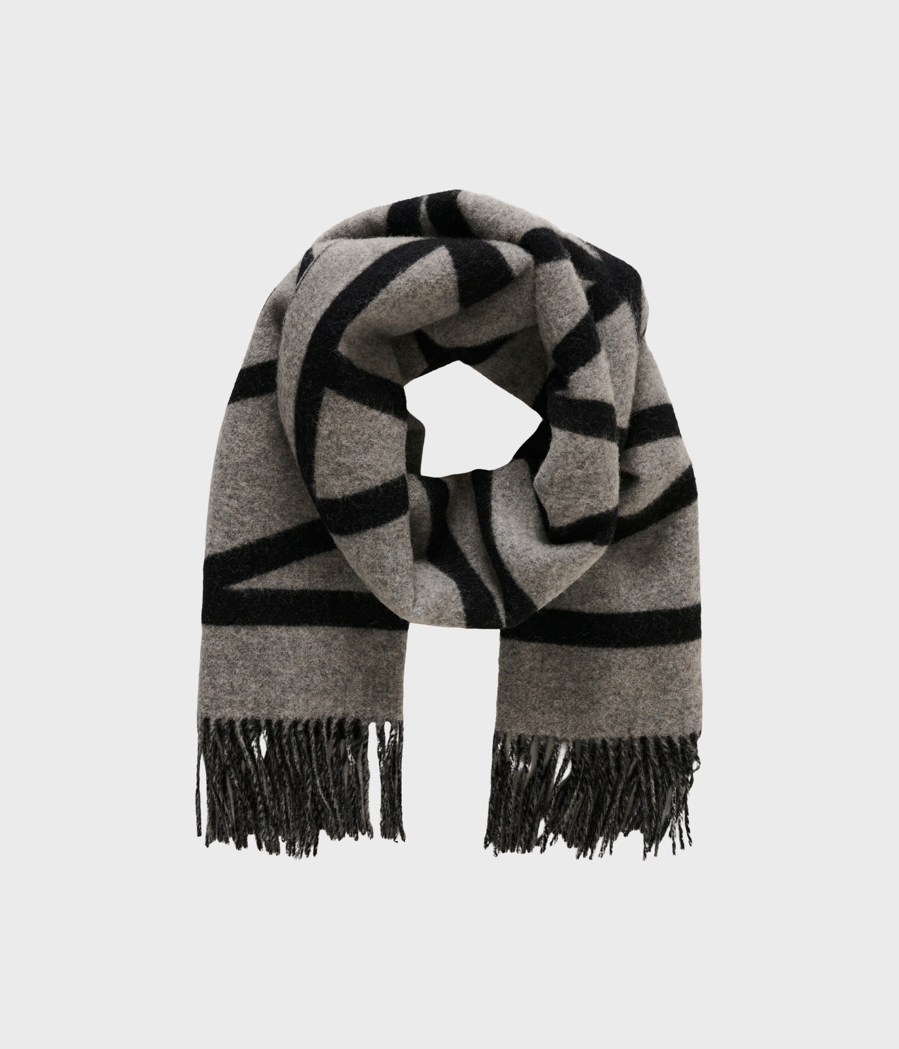 Myrtheiw Logo Scarf (900013072 MEDIUM GREY MELANGE LOGO)
