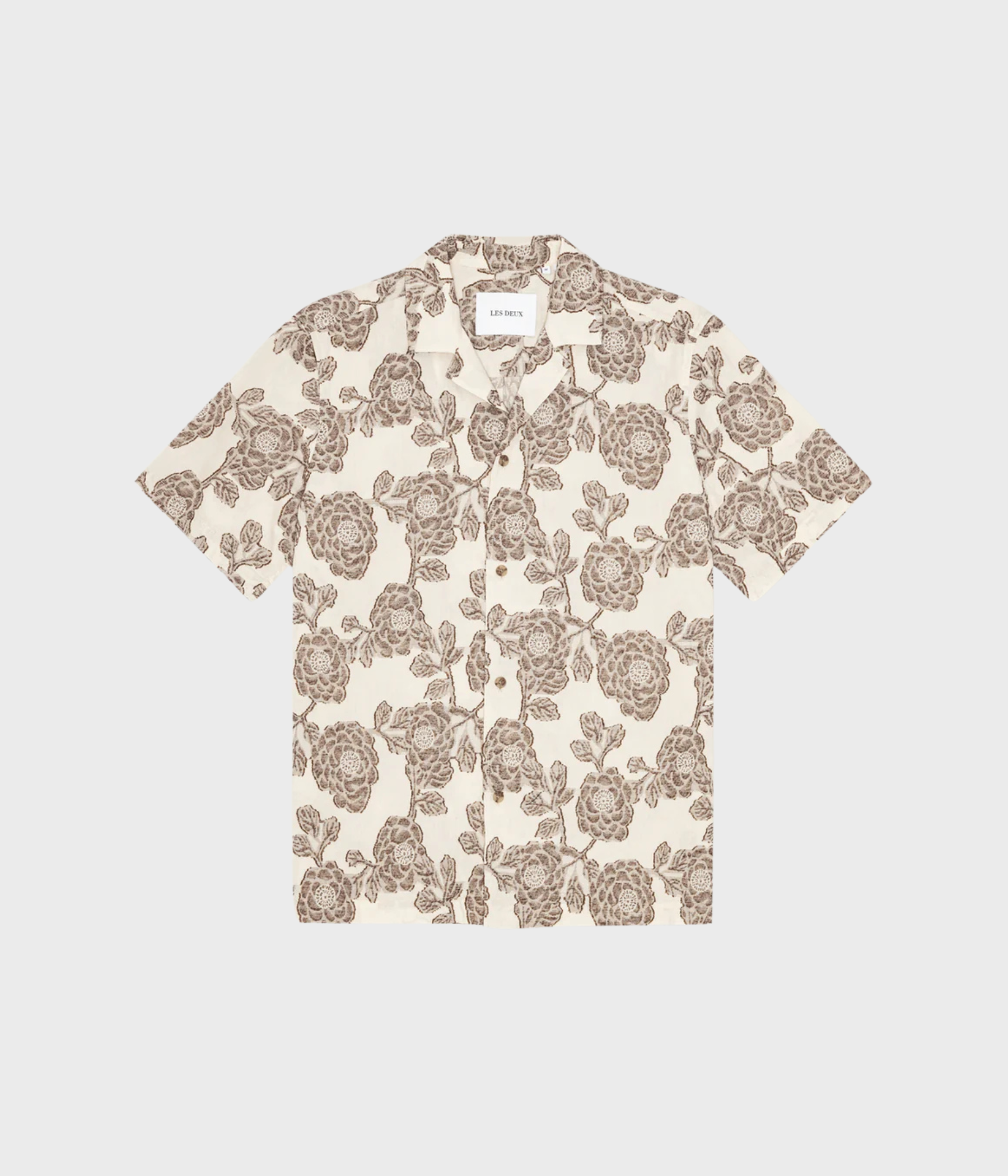 Lesley Flower Jacquard SS Shirt (Ivory) - D.O. Design Only