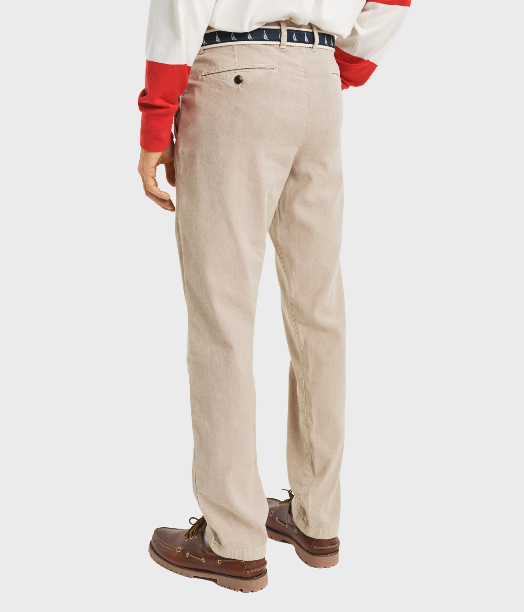 SLIM COT/LINEN CHINOS (277 Dry Sand)