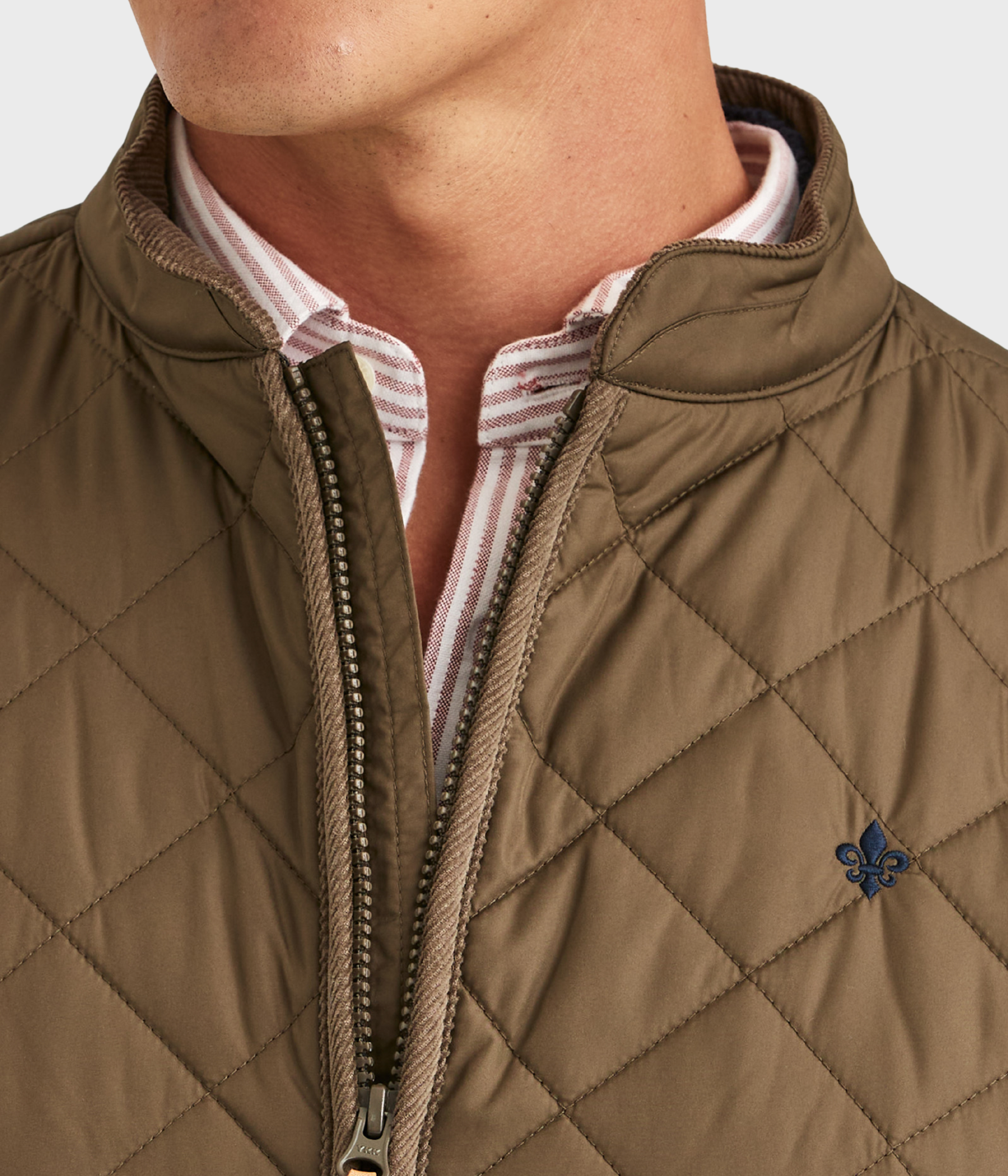 Teddy Quilted Vest. (75 Olive)