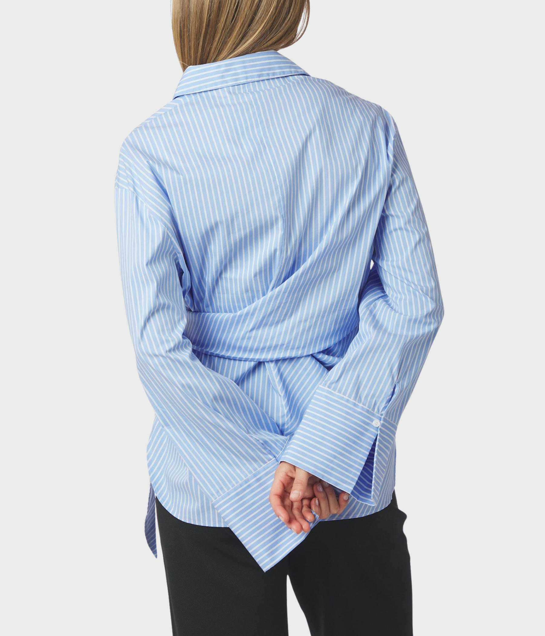 Helisa Stripe Shirt (Light Blue)