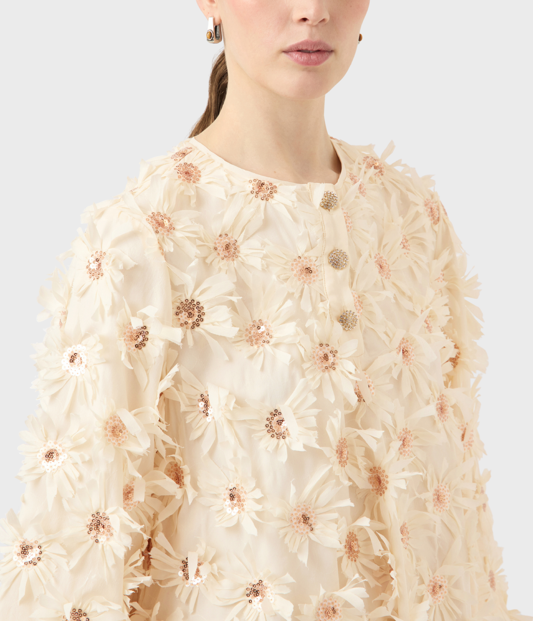 Yasabelone 3/4 Dress -. (Sheer Bliss)