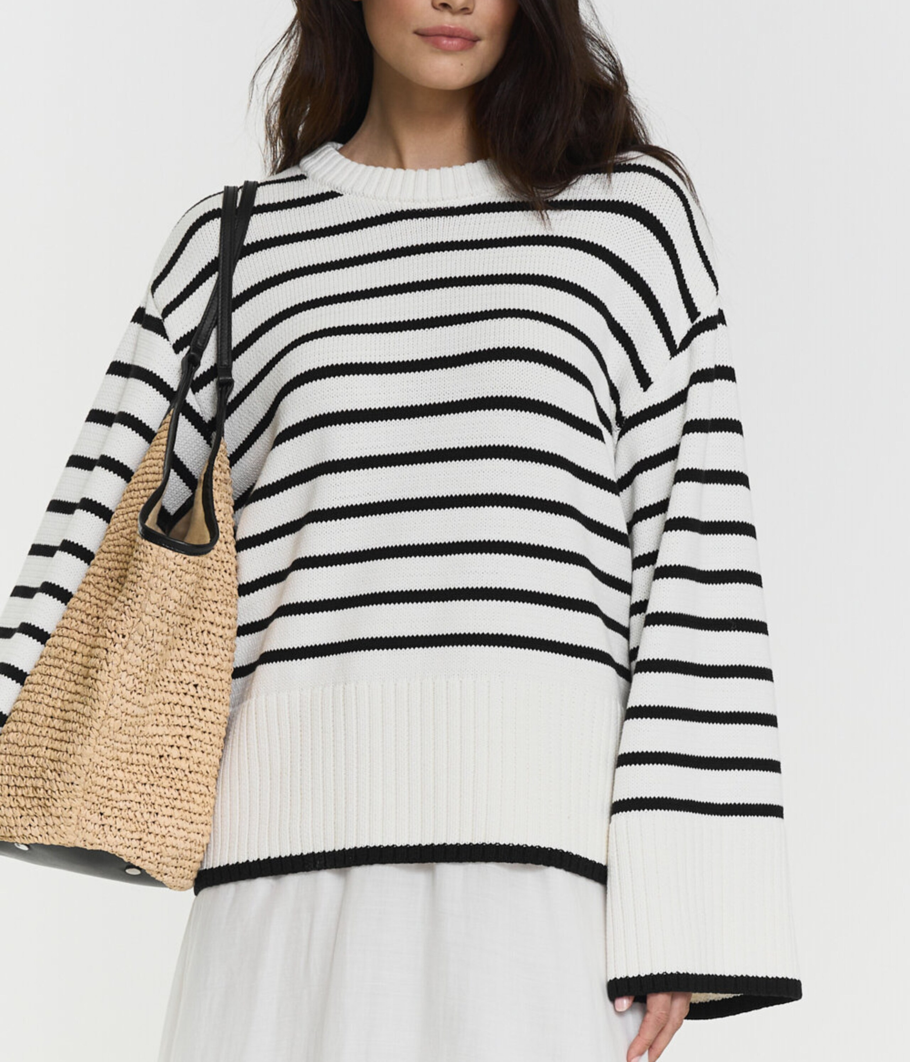 Adoni Knitted Sweater (Black Stripe)