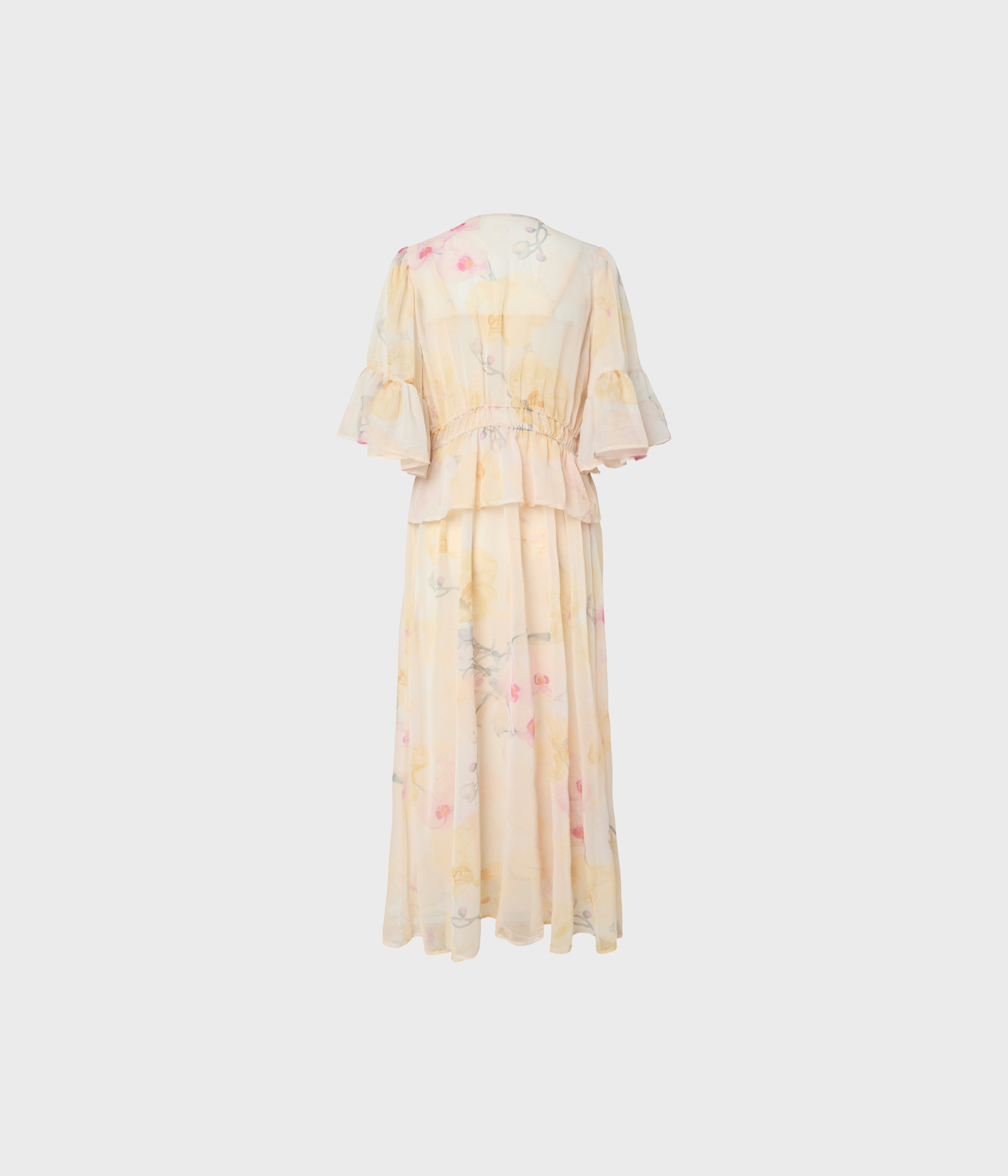 Yasblomina 2/4 Ankle Dress - Show (Afterglow AOP:BLOMINA AOP)