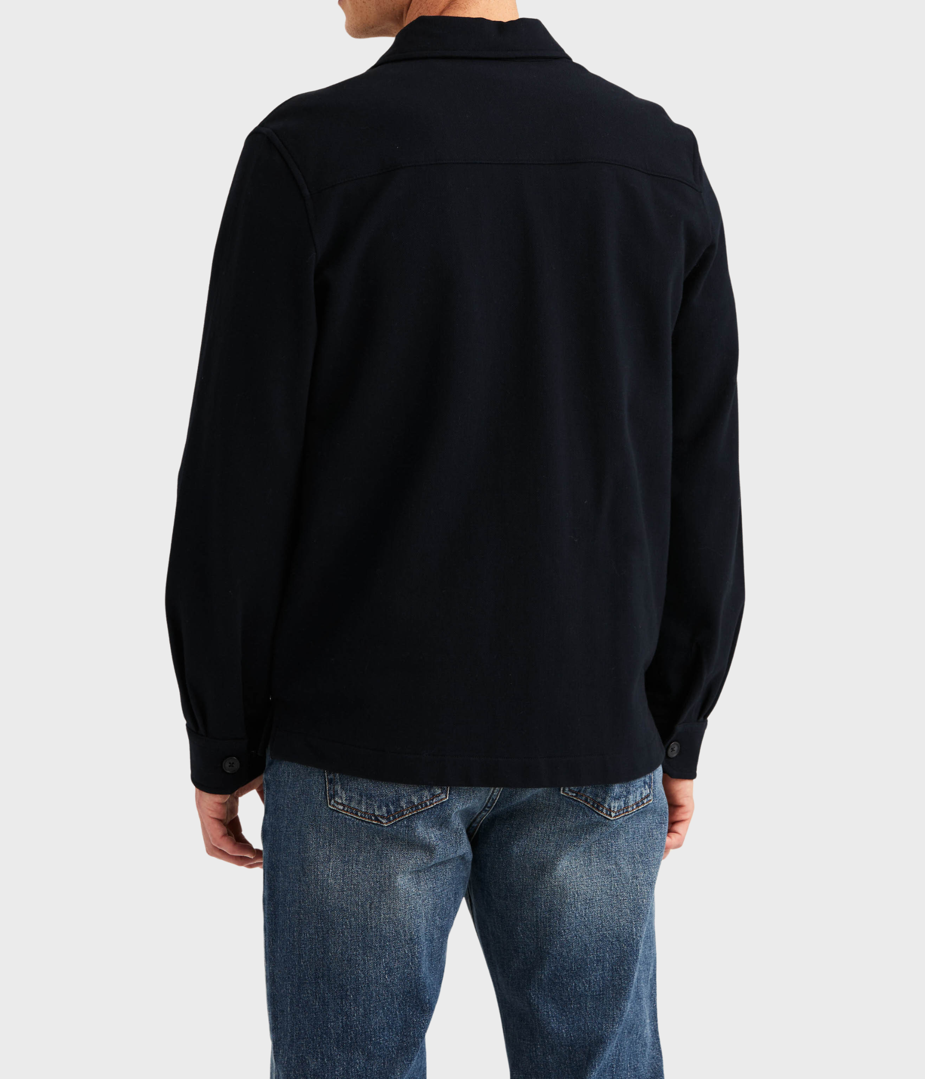Andrew Jersey Overshirt. (59 Old Blue)